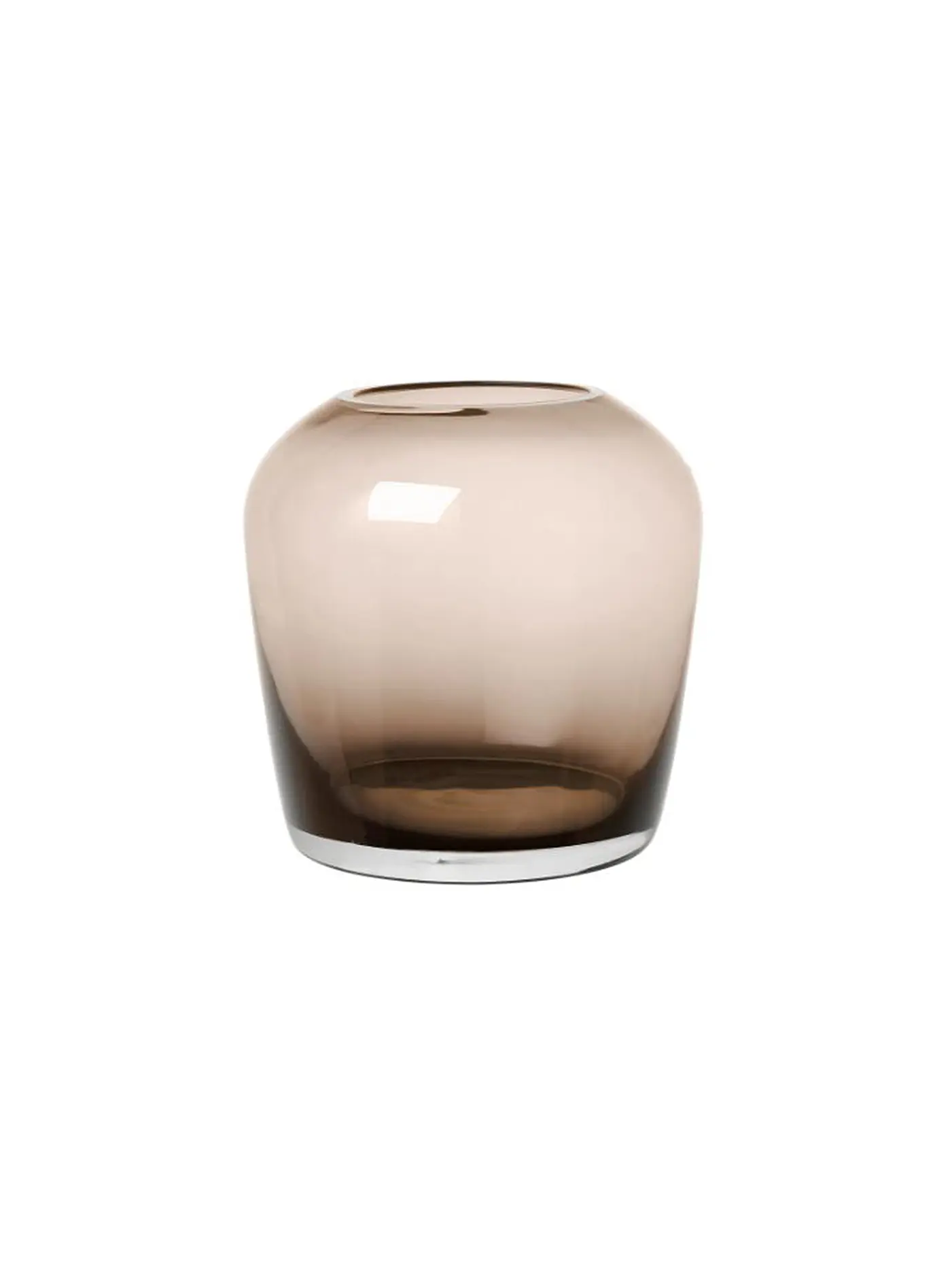 BLOMUS | Glas Vase LETA Small 13cm Coffee | braun