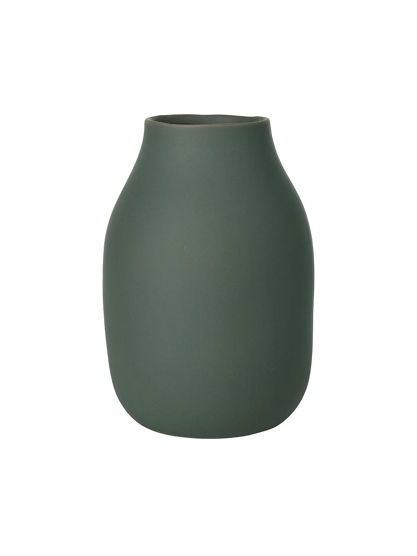 BLOMUS | Keramik Vase COLORA Large 20cm Agave Green | dunkelgrün
