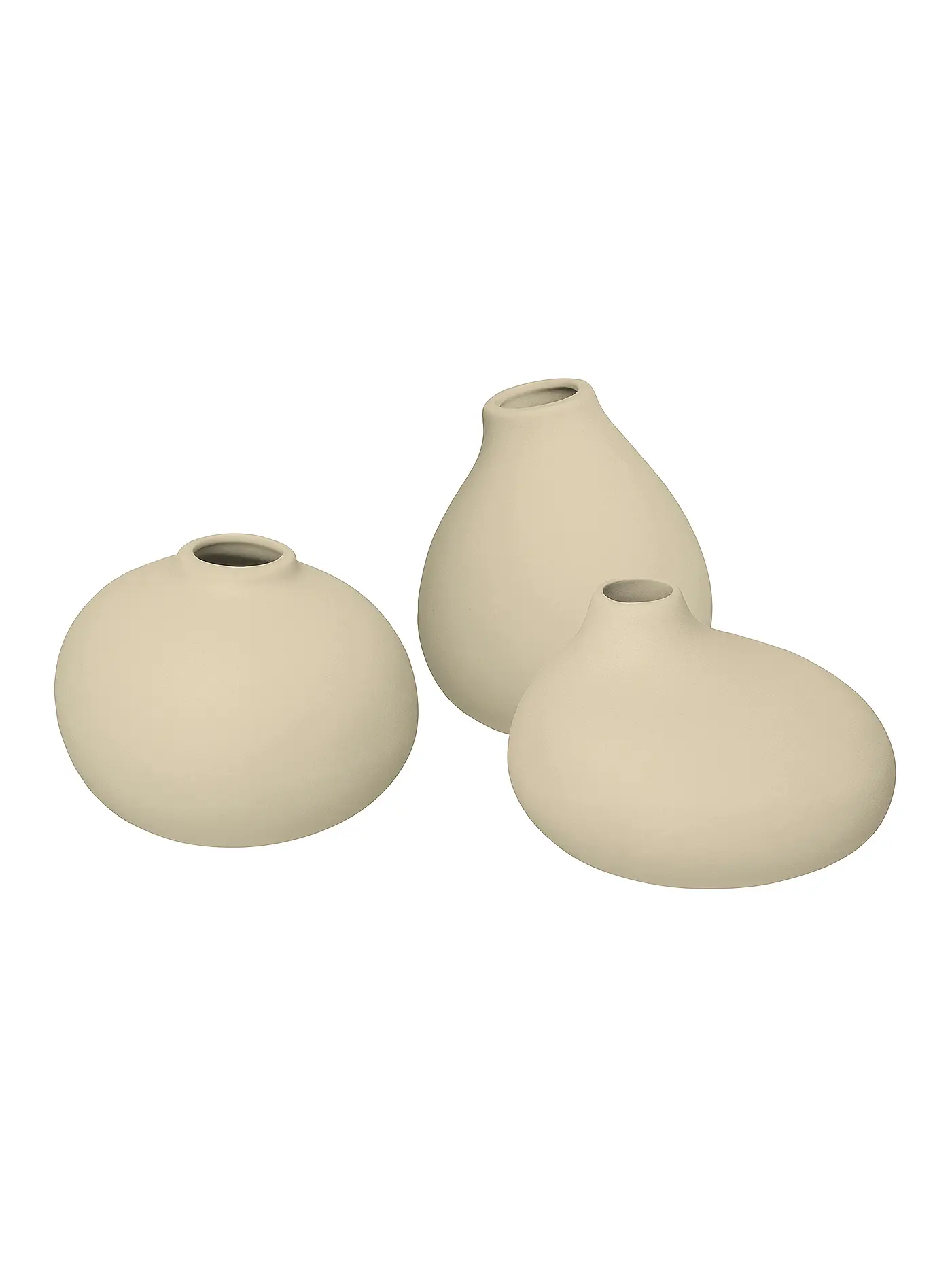 BLOMUS | Set Keramik Vasen NONA 3-teilig Bark | beige