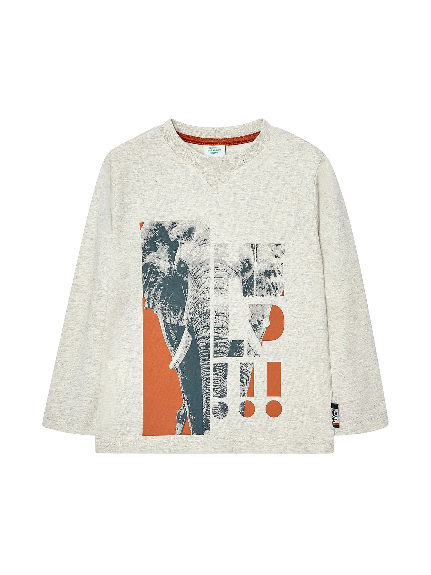 BOBOLI | Jungen Langarmshirt | hellgrau