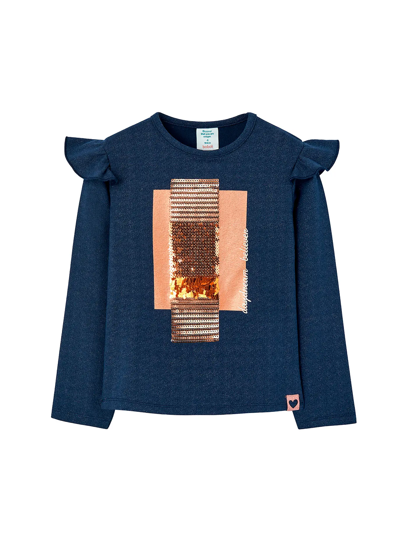 BOBOLI | Mädchen Langarmshirt | dunkelblau