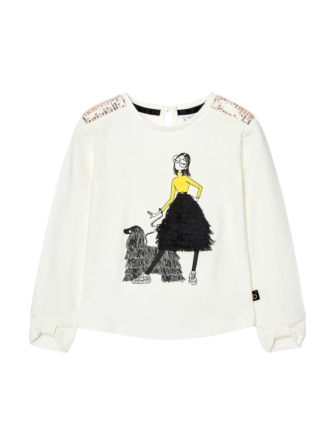 BOBOLI | Mädchen Langarmshirt | weiss