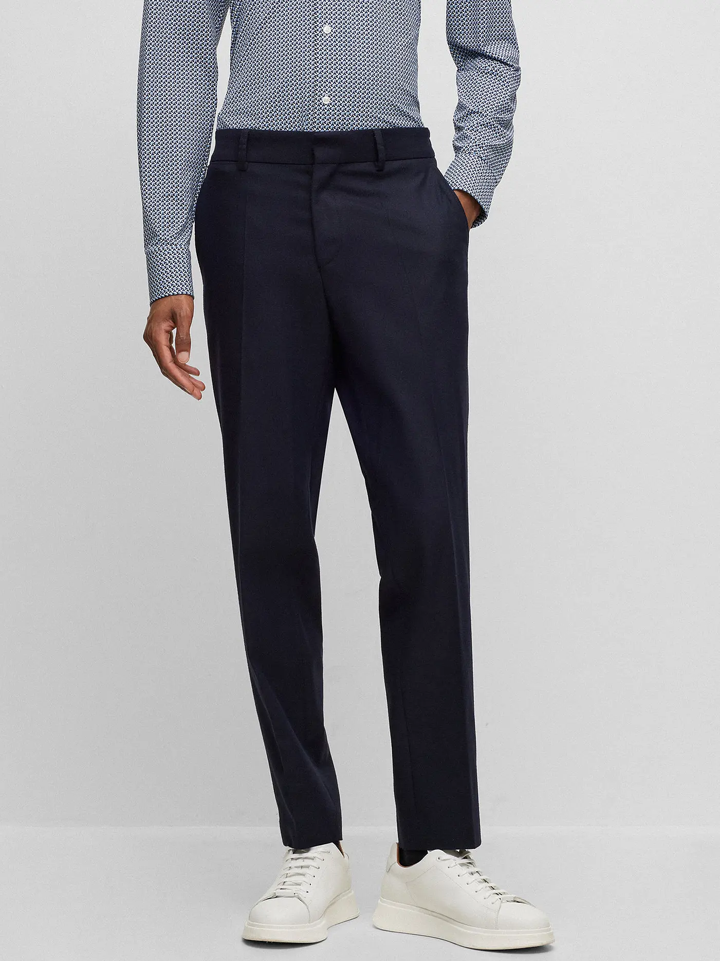 BOSS | Anzughose TECHFLANELL | blau