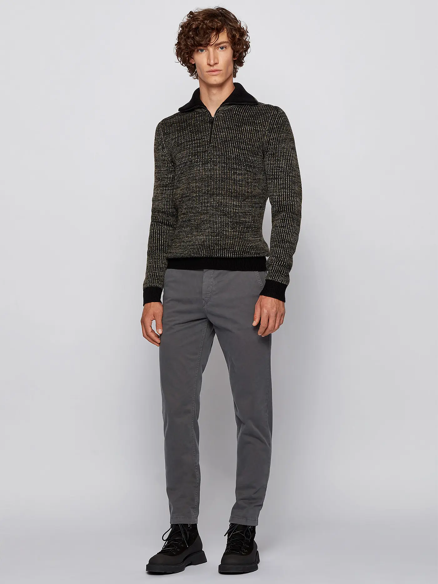 BOSS | Chino Tapered Fit SCHINO TABER-1 | grau