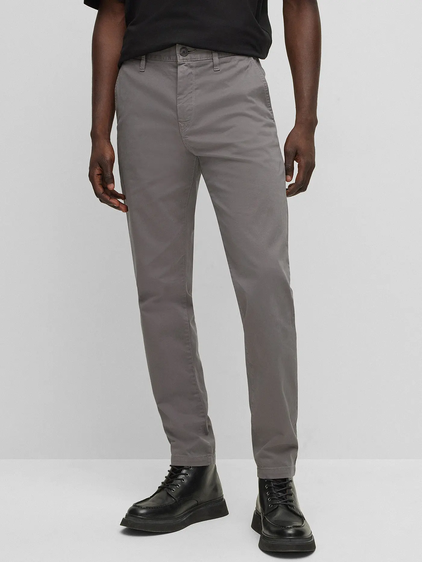 BOSS | Chino Tapered Fit SCHINO TABER-1 | grau