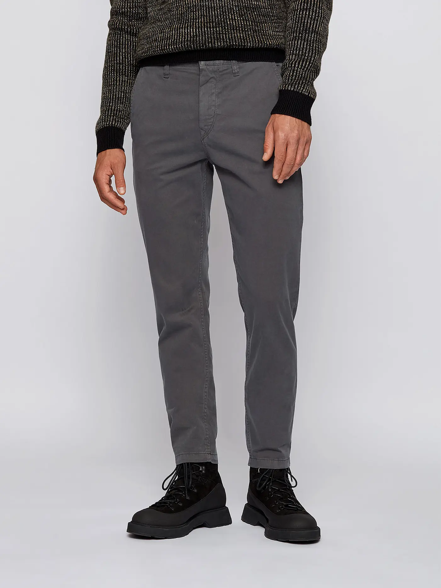 BOSS | Chino Tapered Fit SCHINO TABER-1 | grau