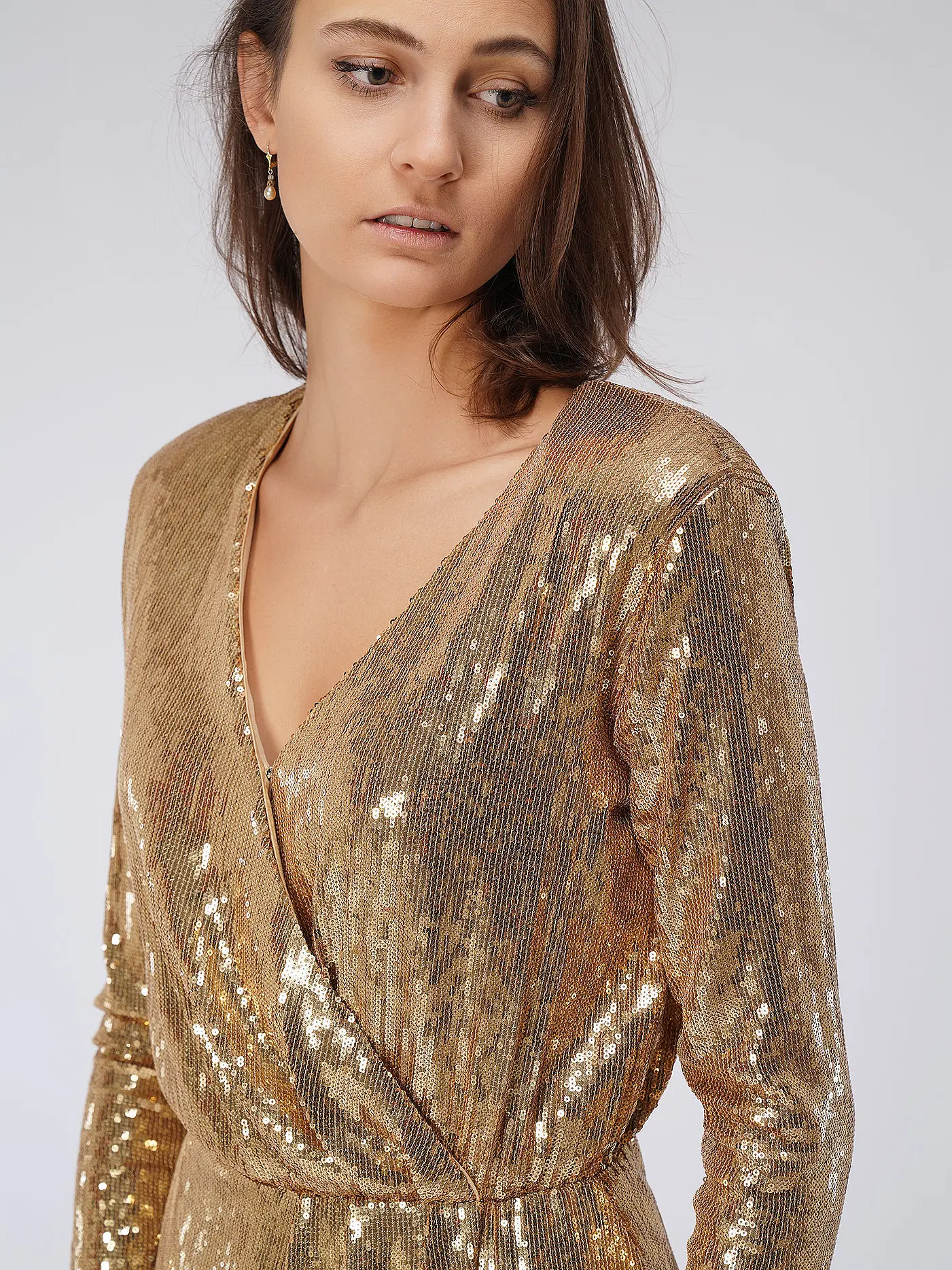BOSS | Cocktailkleid EPALETTA | gold