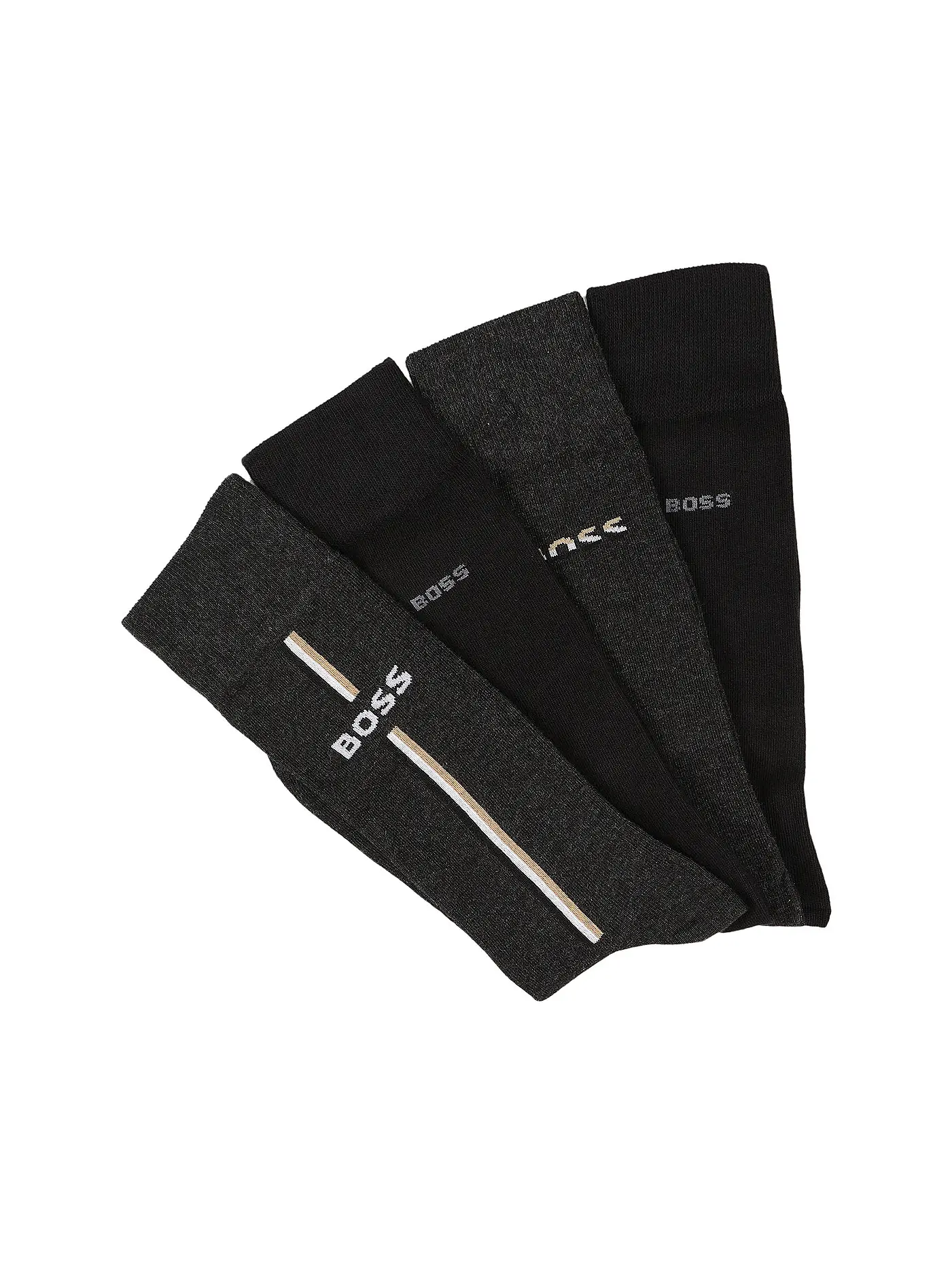 BOSS | Herren Socken Geschenkset 4-er Pkg charcoal | grau