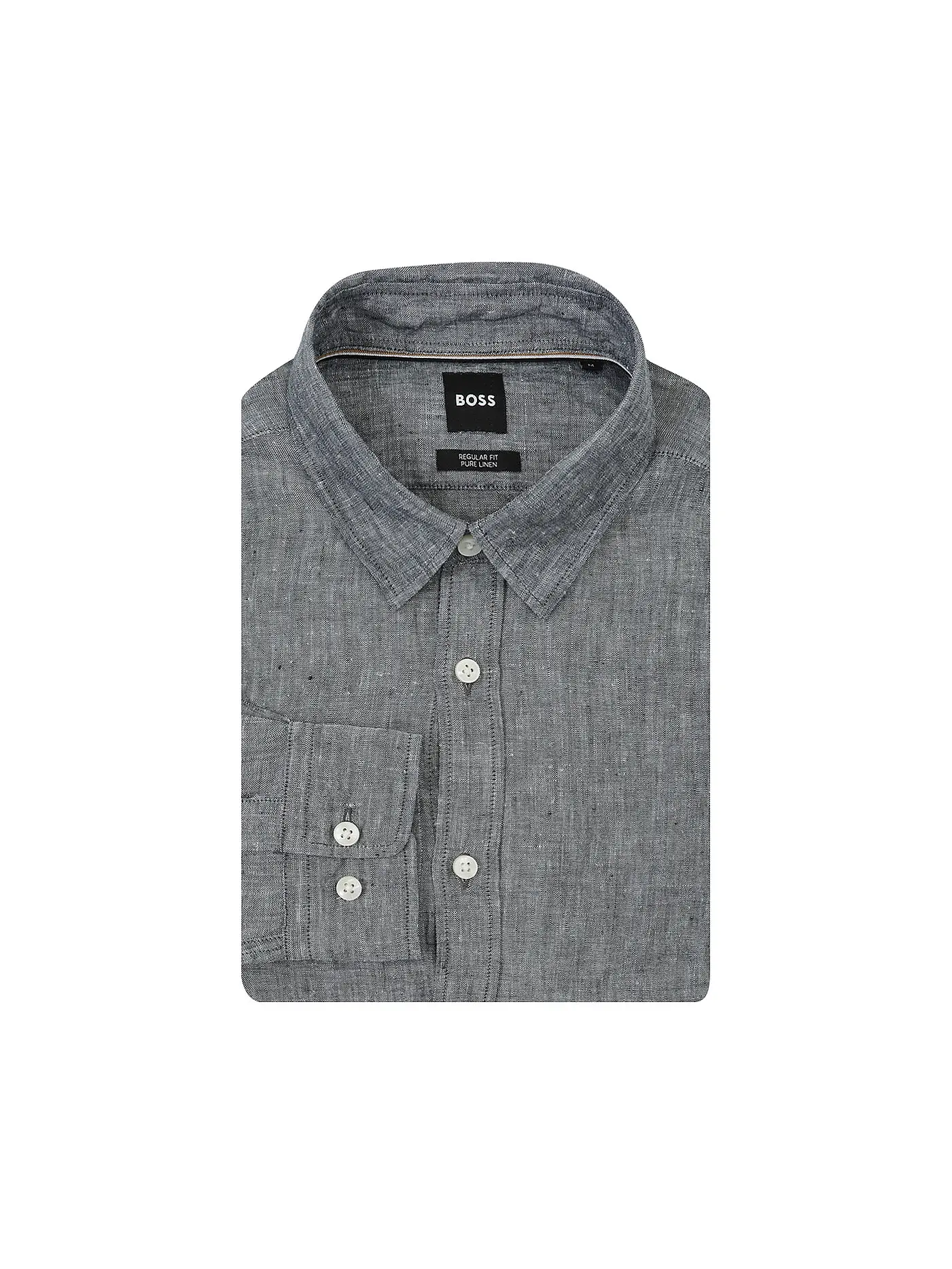BOSS | Leinenhemd Regular Fit CHAMBRAY | blau