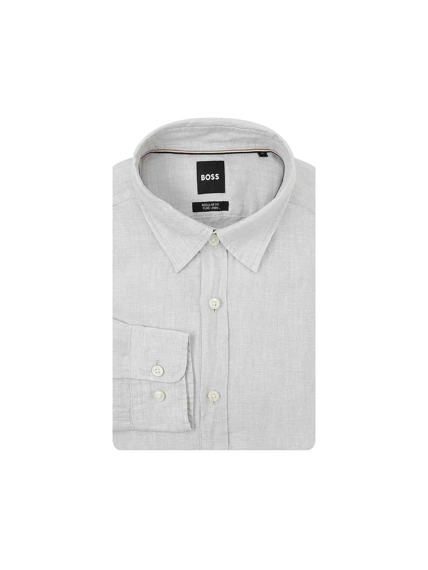 BOSS | Leinenhemd Regular Fit CHAMBRAY | hellgrau