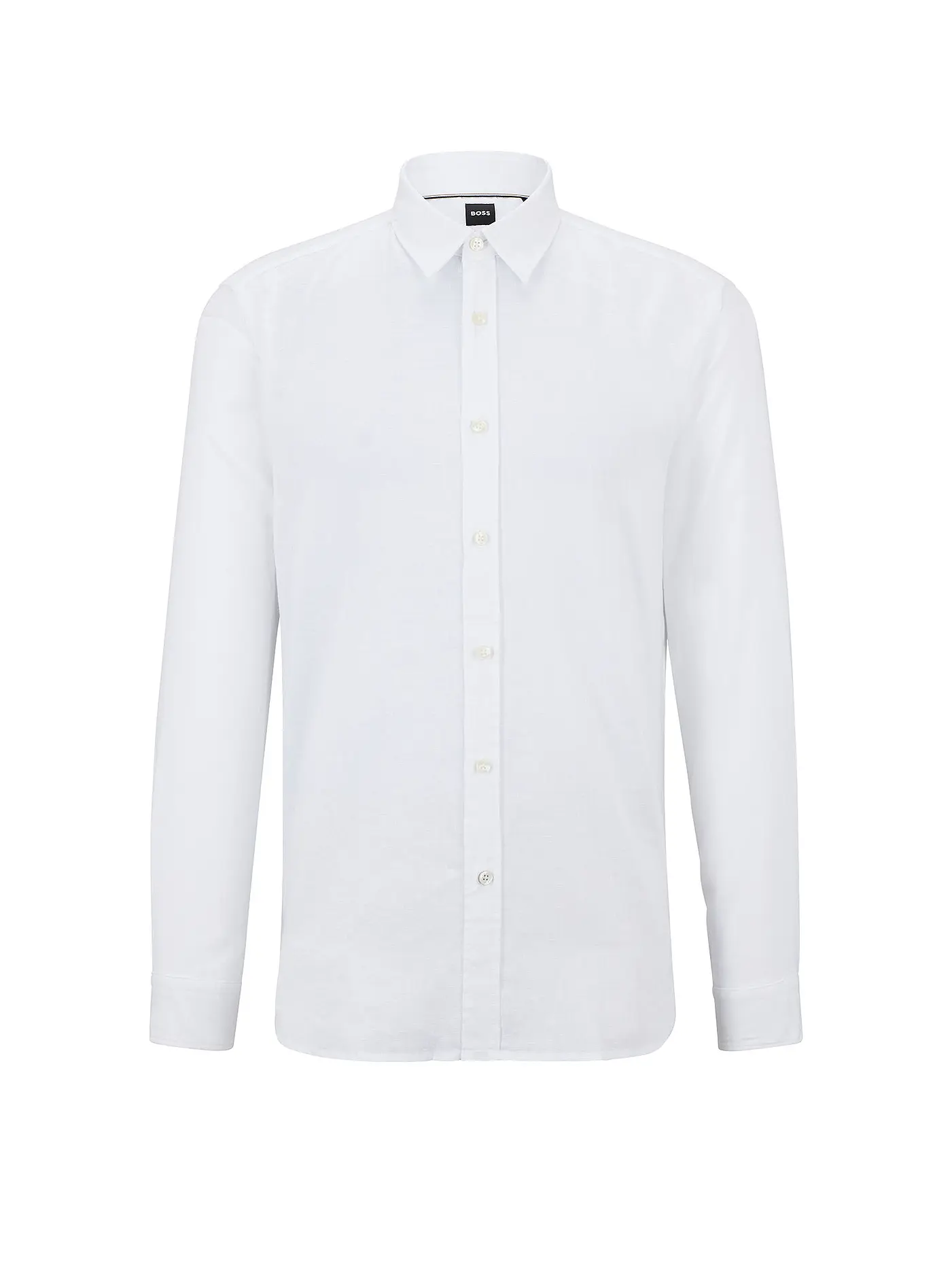 BOSS | Leinenhemd Slim Fit | weiss