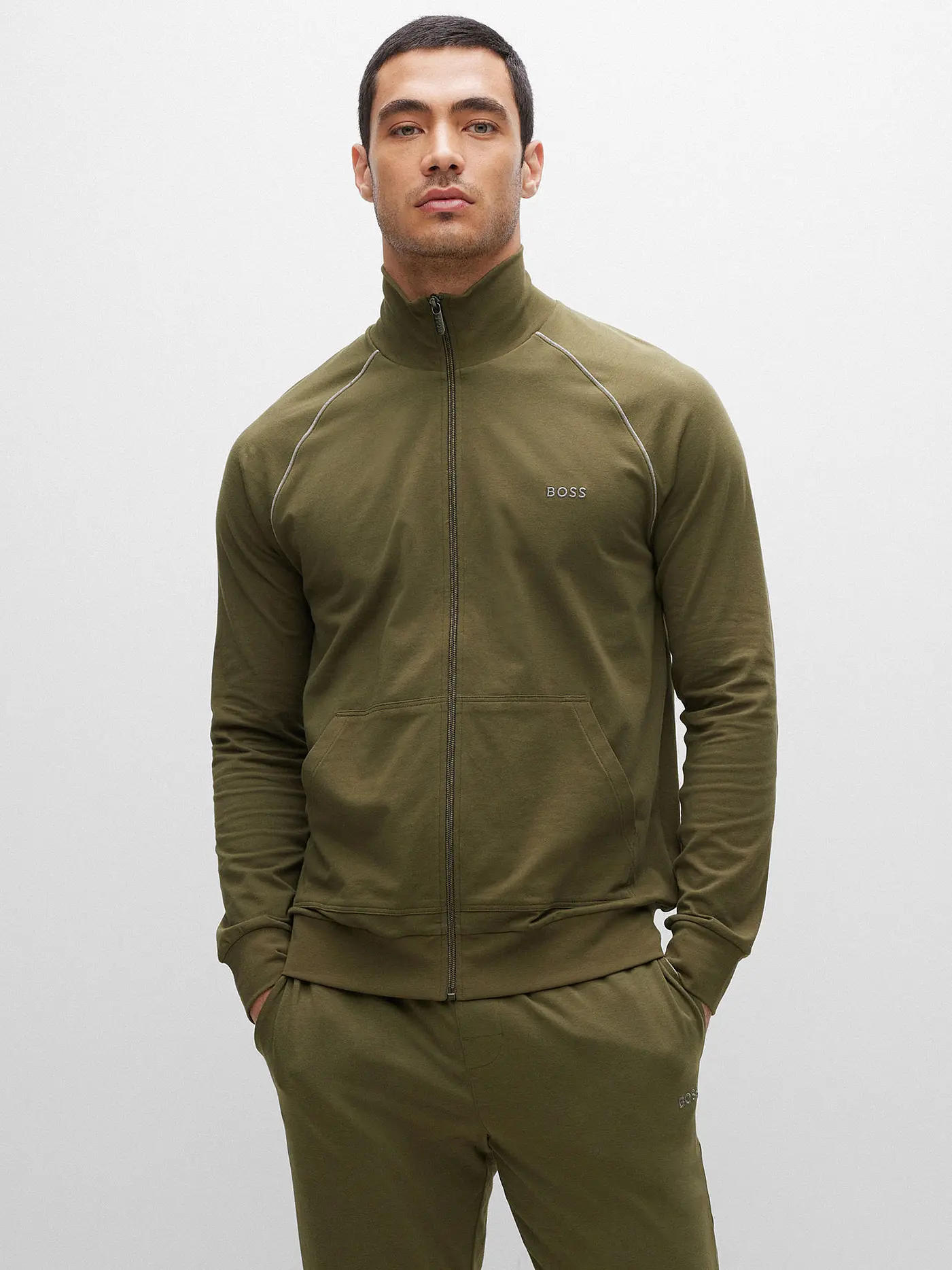 BOSS | Loungewear Jacke | grün