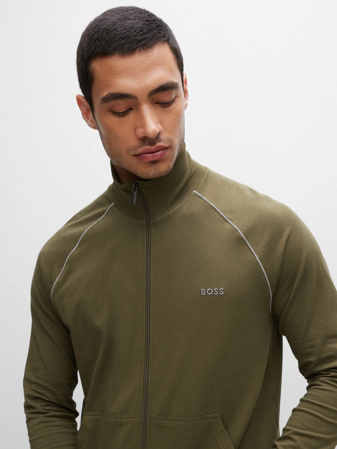 BOSS | Loungewear Jacke | grün