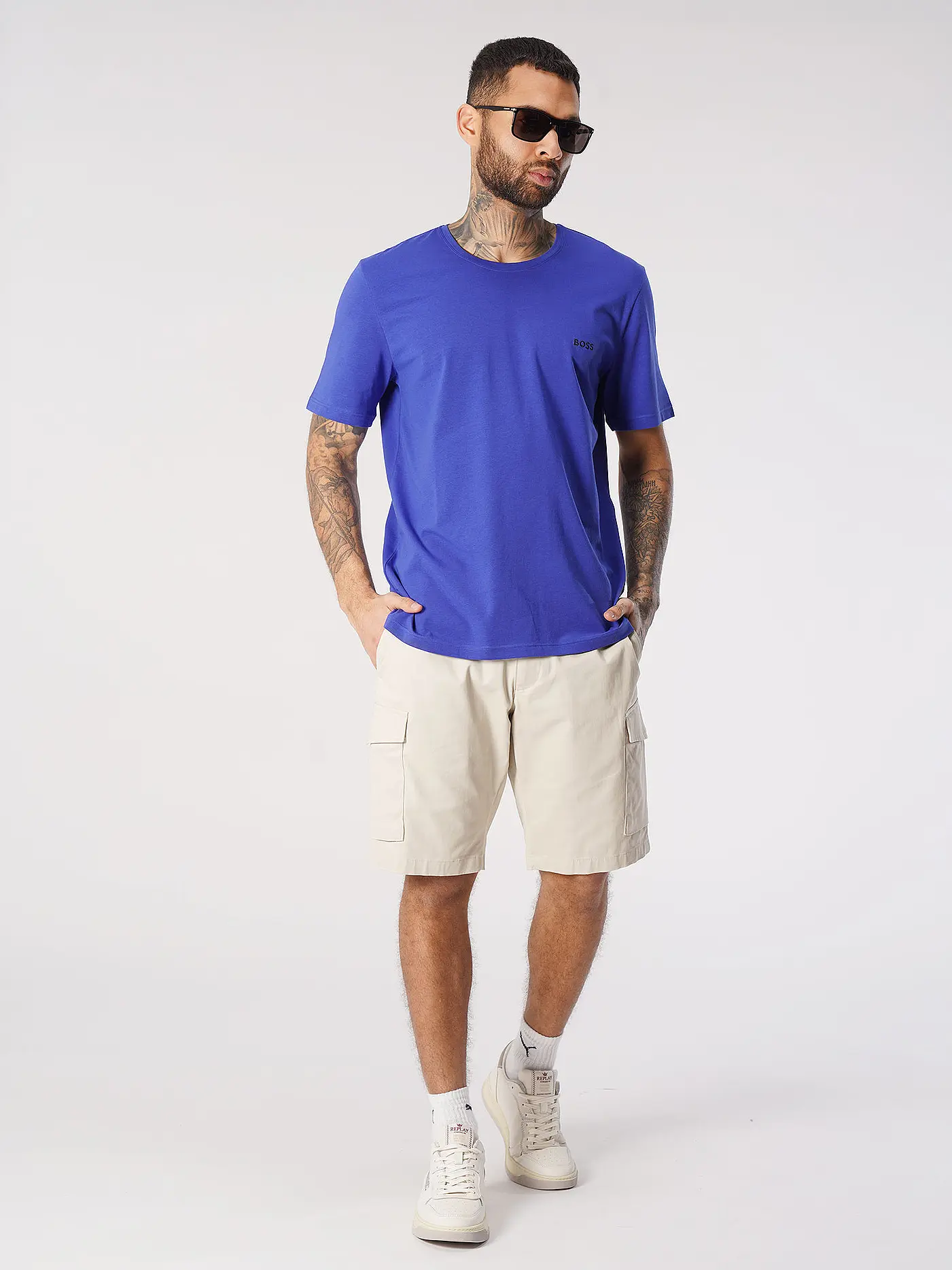BOSS | Loungewear Shirt | hellblau