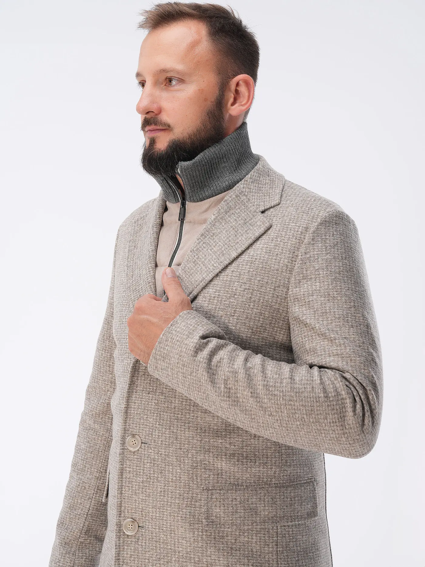 BOSS | Mantel Slim Fit H-HYDE-J-BIB-PAD-234 | creme
