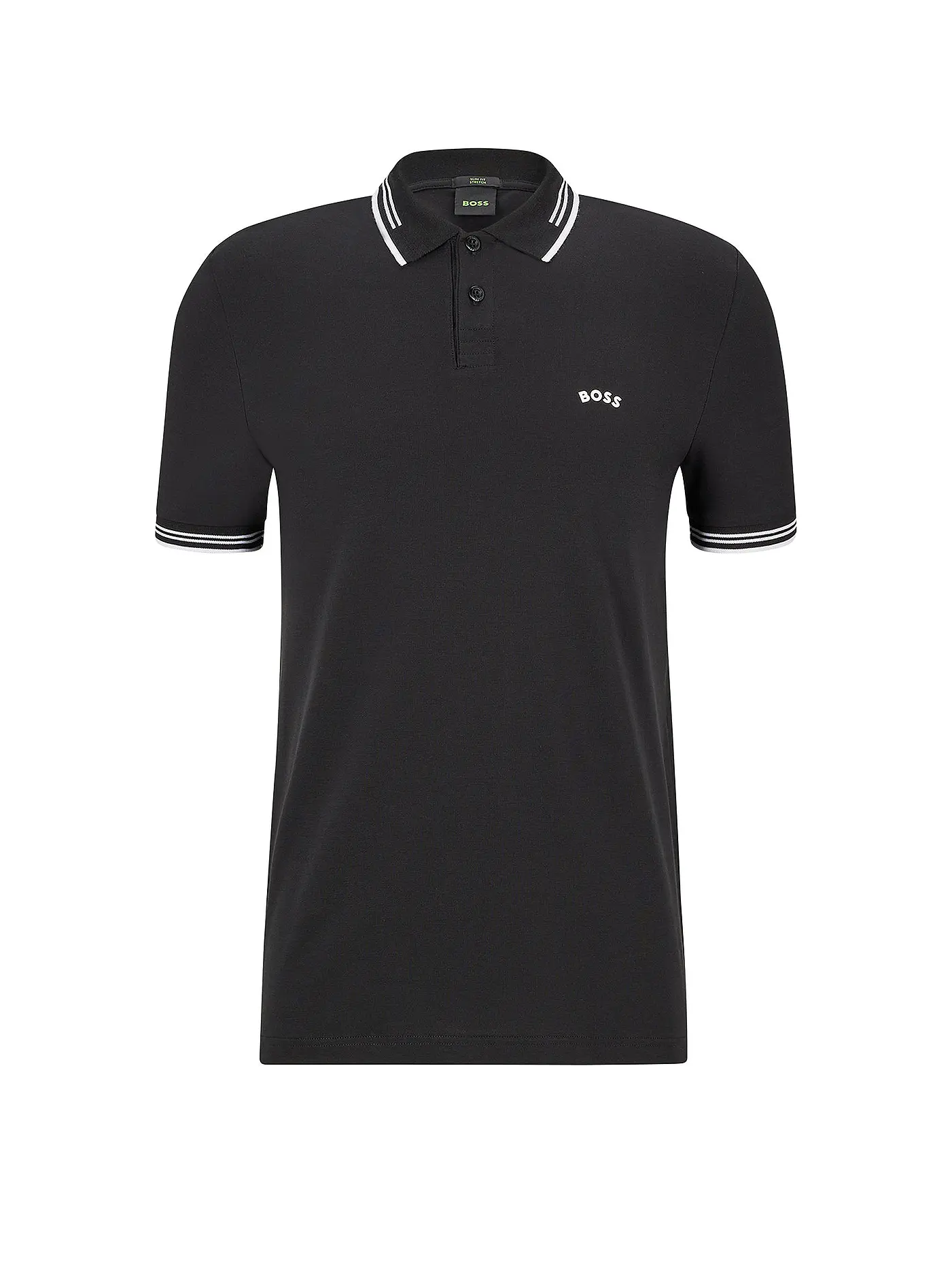 BOSS | Poloshirt Slim Fit PAUL CURVED | schwarz