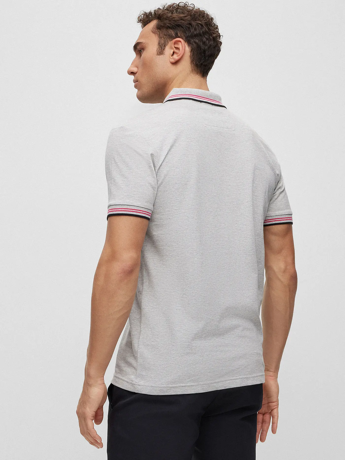 BOSS | Poloshirt Slim Fit PAUL CURVED | grau
