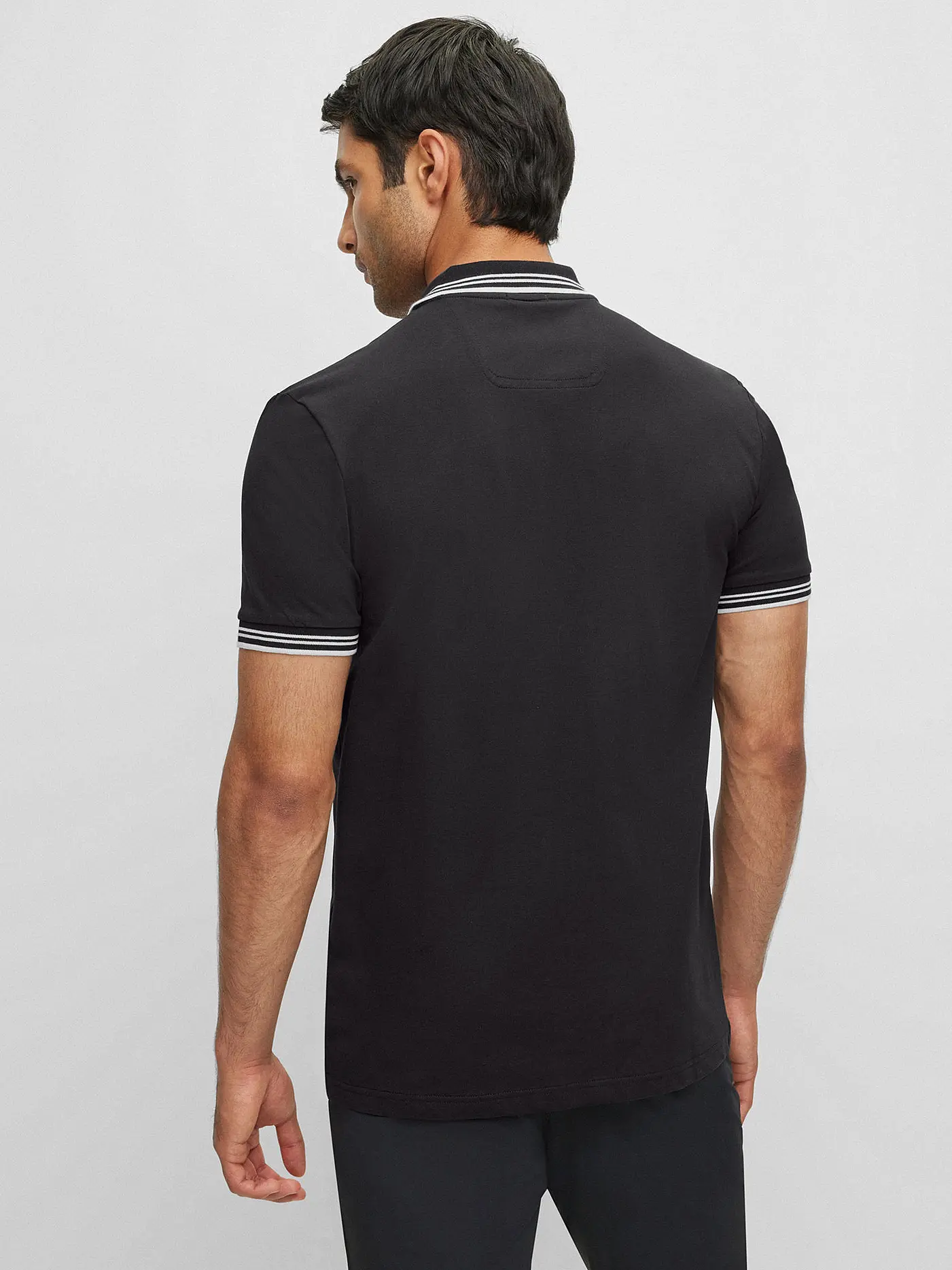 BOSS | Poloshirt Slim Fit PAUL CURVED | schwarz