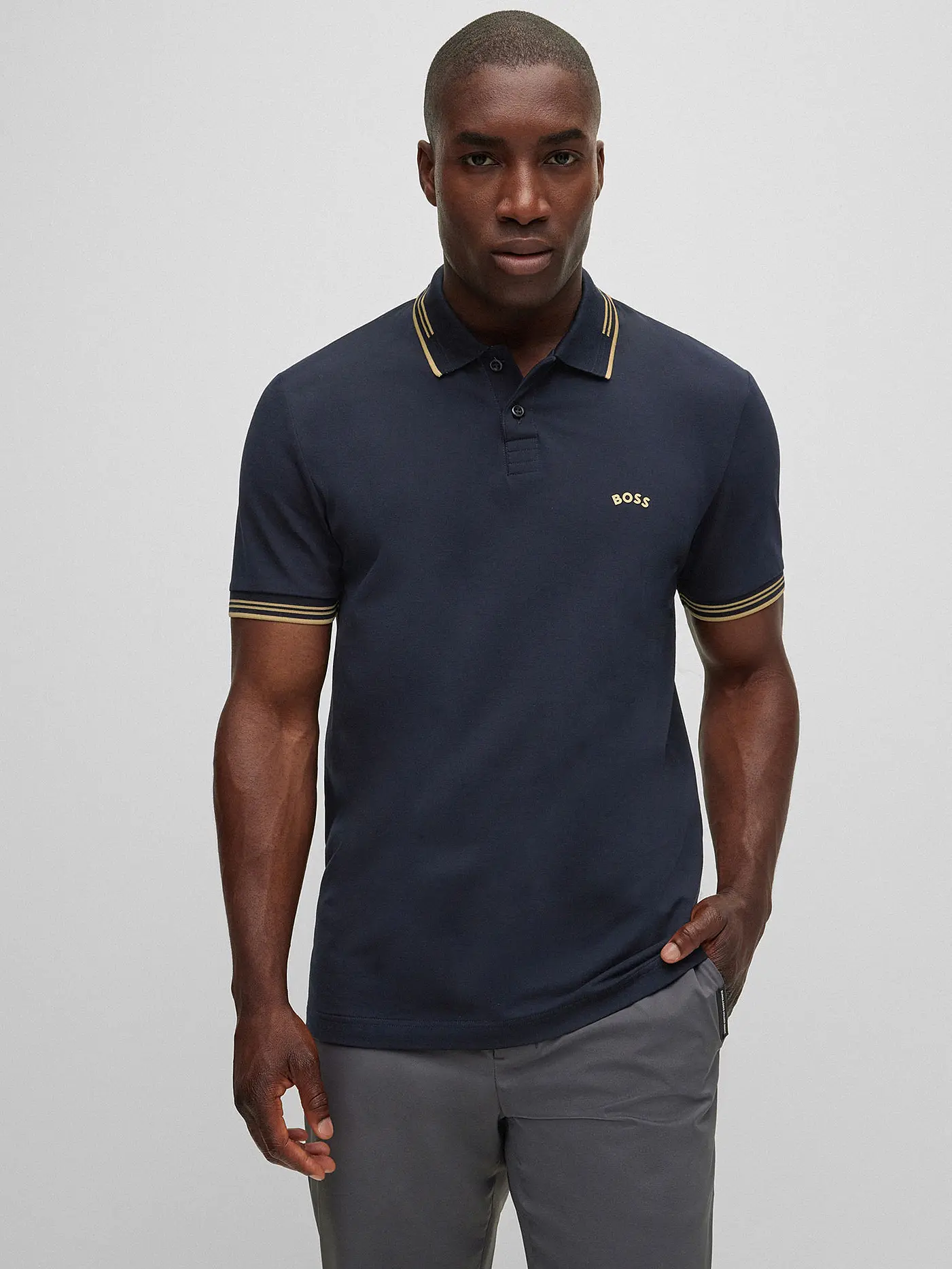 BOSS | Poloshirt Slim Fit PAUL CURVED | dunkelblau