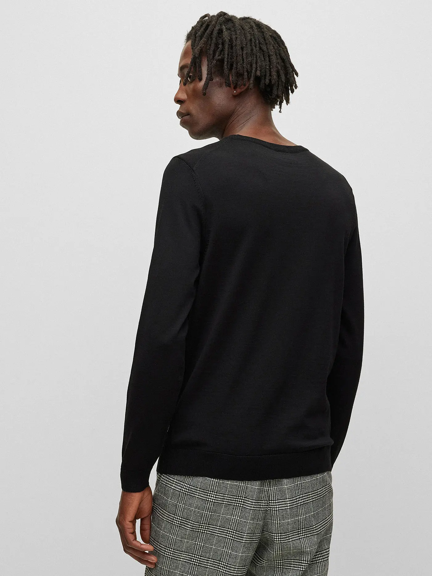 BOSS | Pullover Slim Fit LENO-P | schwarz