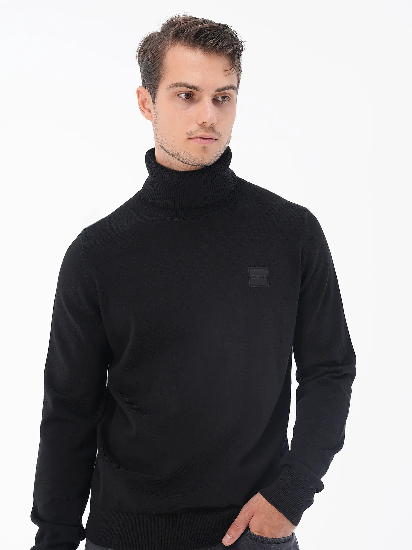 BOSS | Rollkragenpullover AKIRO | schwarz