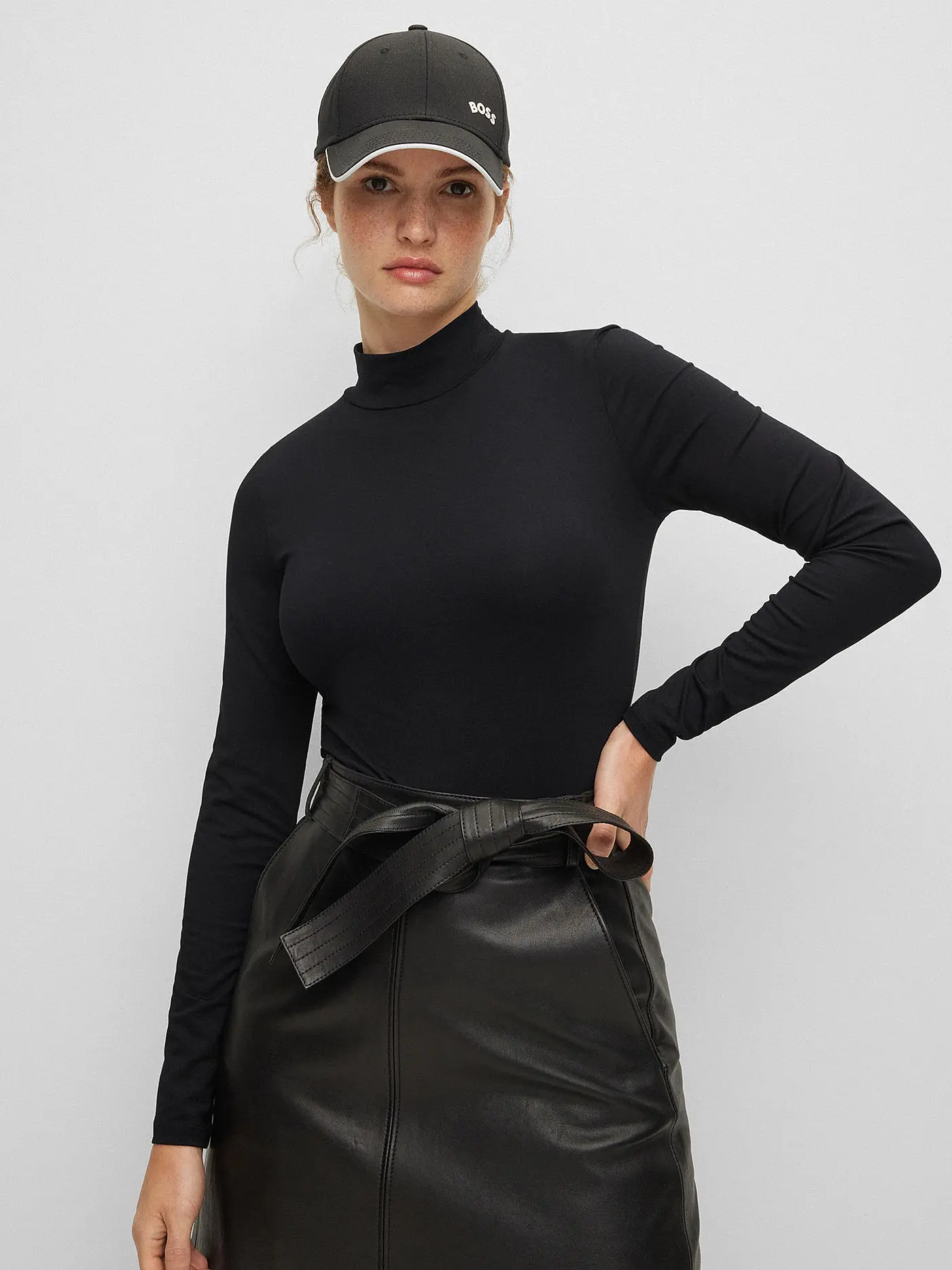 BOSS | Rollkragenpullover EMATA | schwarz