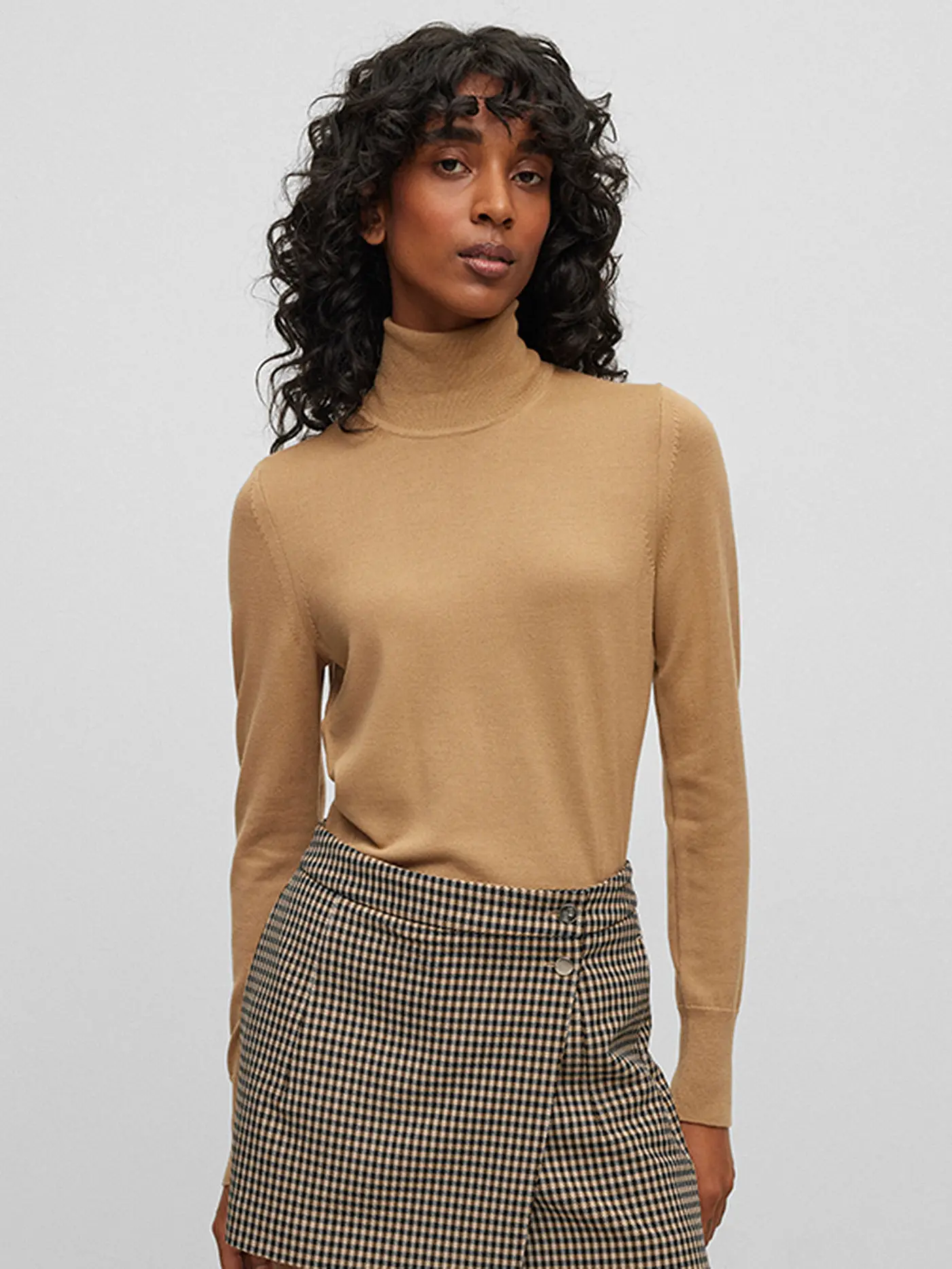 BOSS | Rollkragenpullover FASECTA | beige