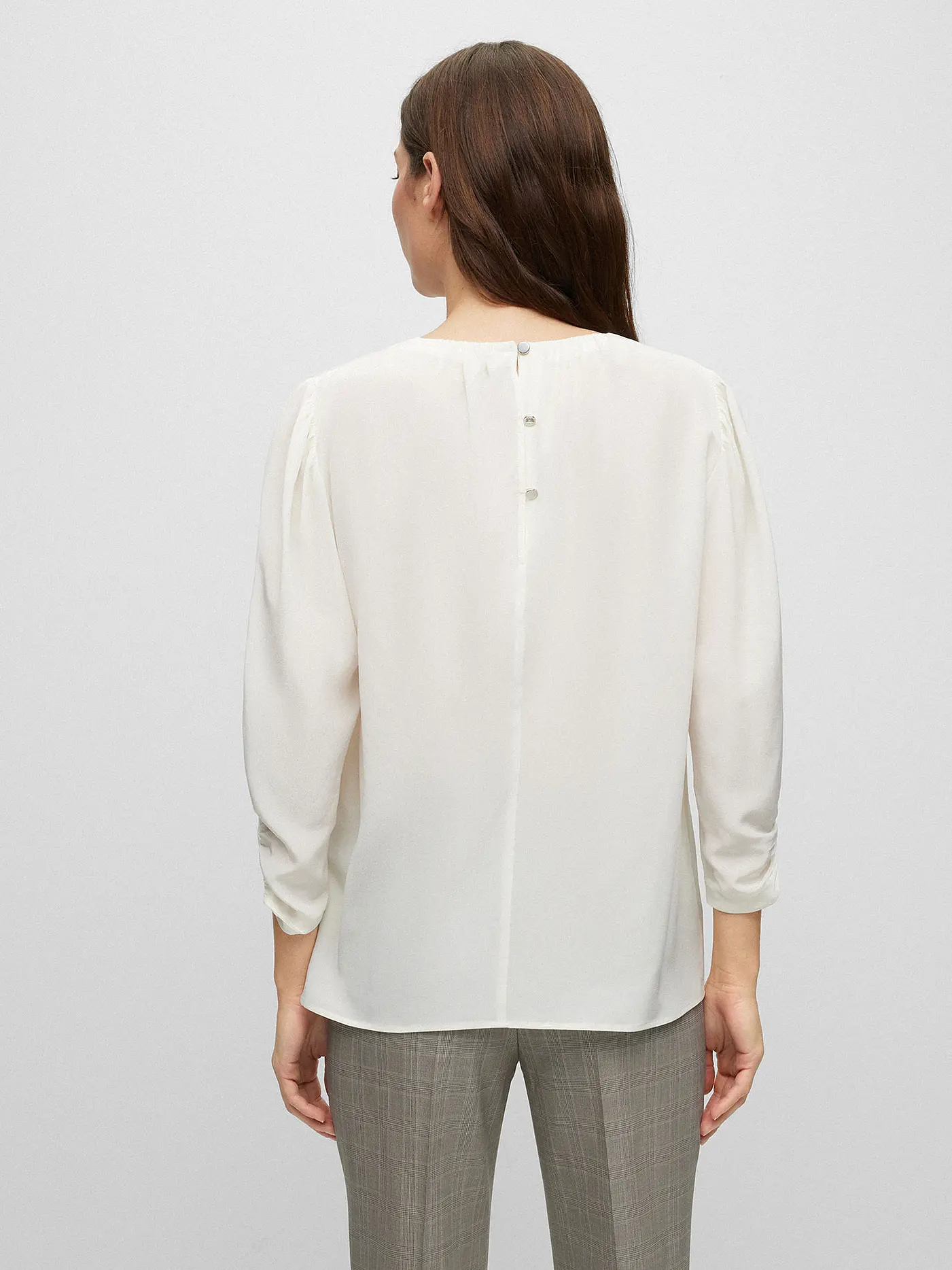 BOSS | Seidenbluse BAGANA | weiss