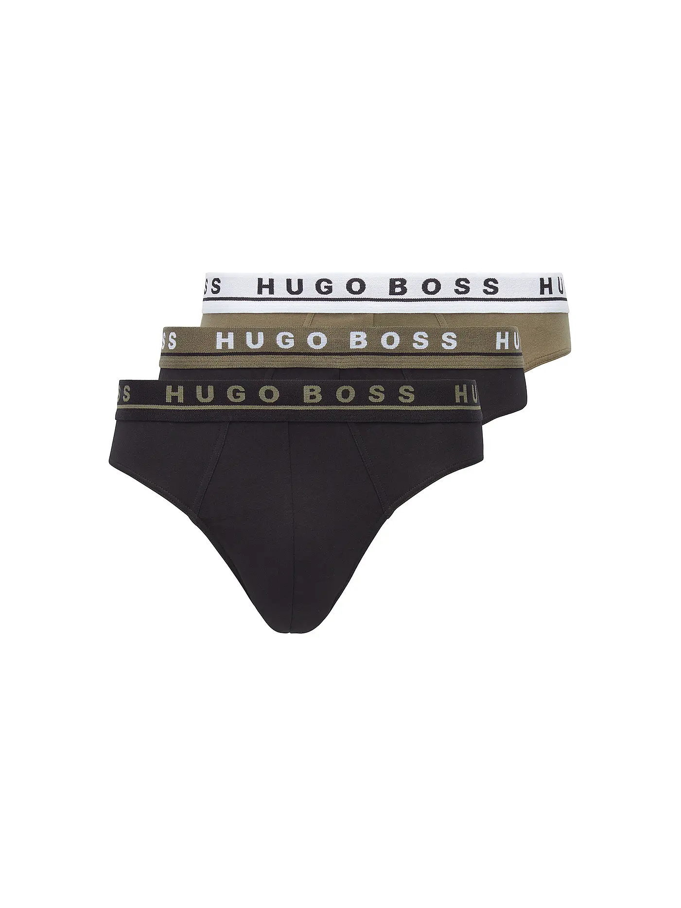 BOSS | Slip 3er Pkg. schwarz oliv | schwarz