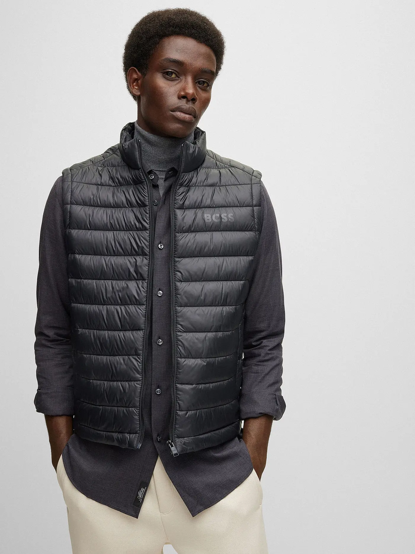 BOSS | Steppgilet  | schwarz