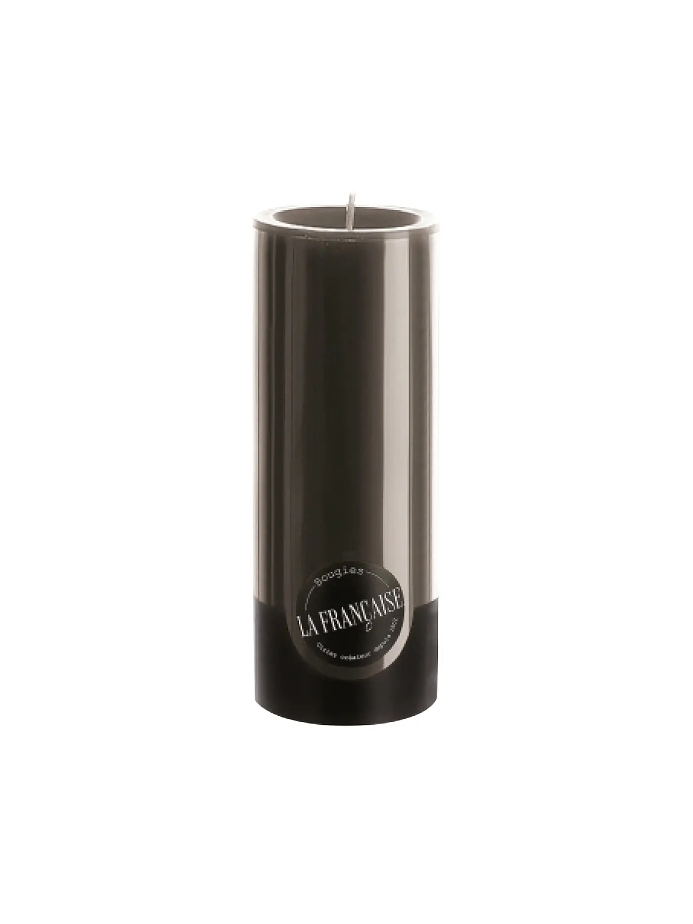 BOUGIES LA FRANCAISE | Stumpenkerze COLORAMA 20x8cm noir | schwarz
