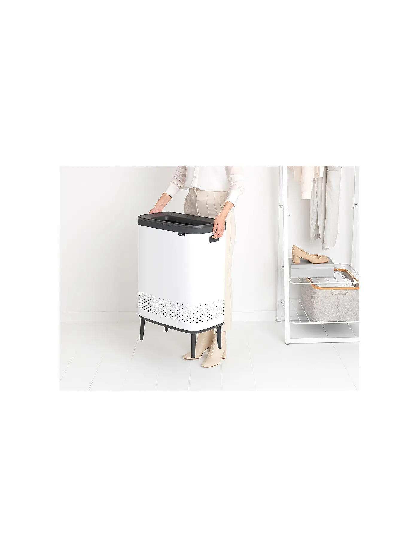 BRABANTIA | Wäschebox Bo 2x45l Weiss | weiss