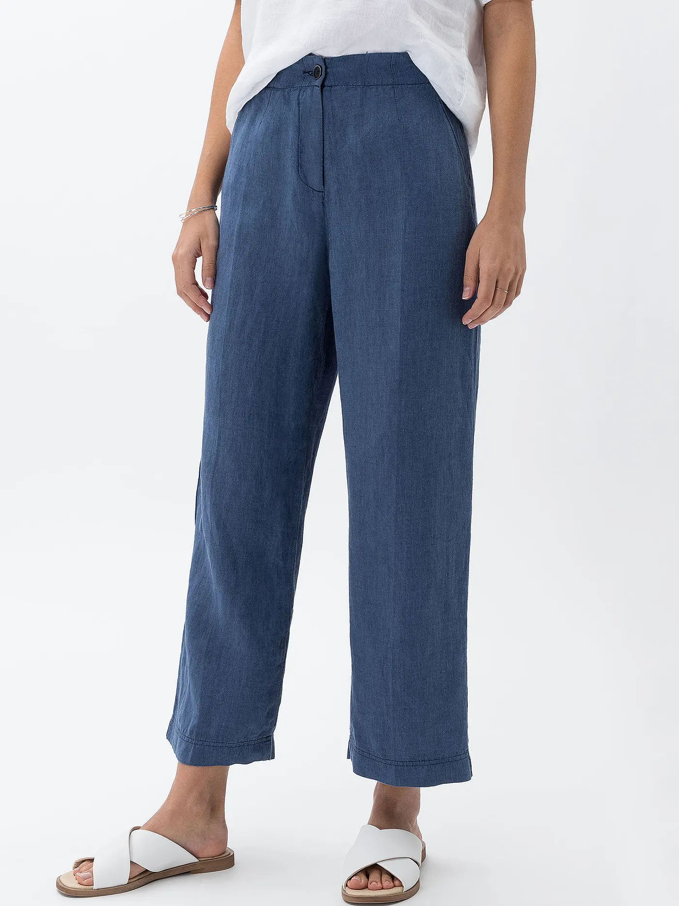 BRAX | Leinenculotte MAINE S | dunkelblau