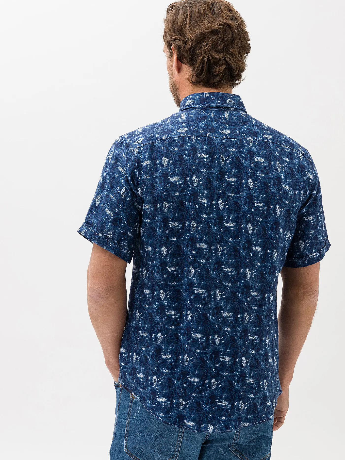 BRAX | Leinenhemd Modern Fit  DAN P | blau