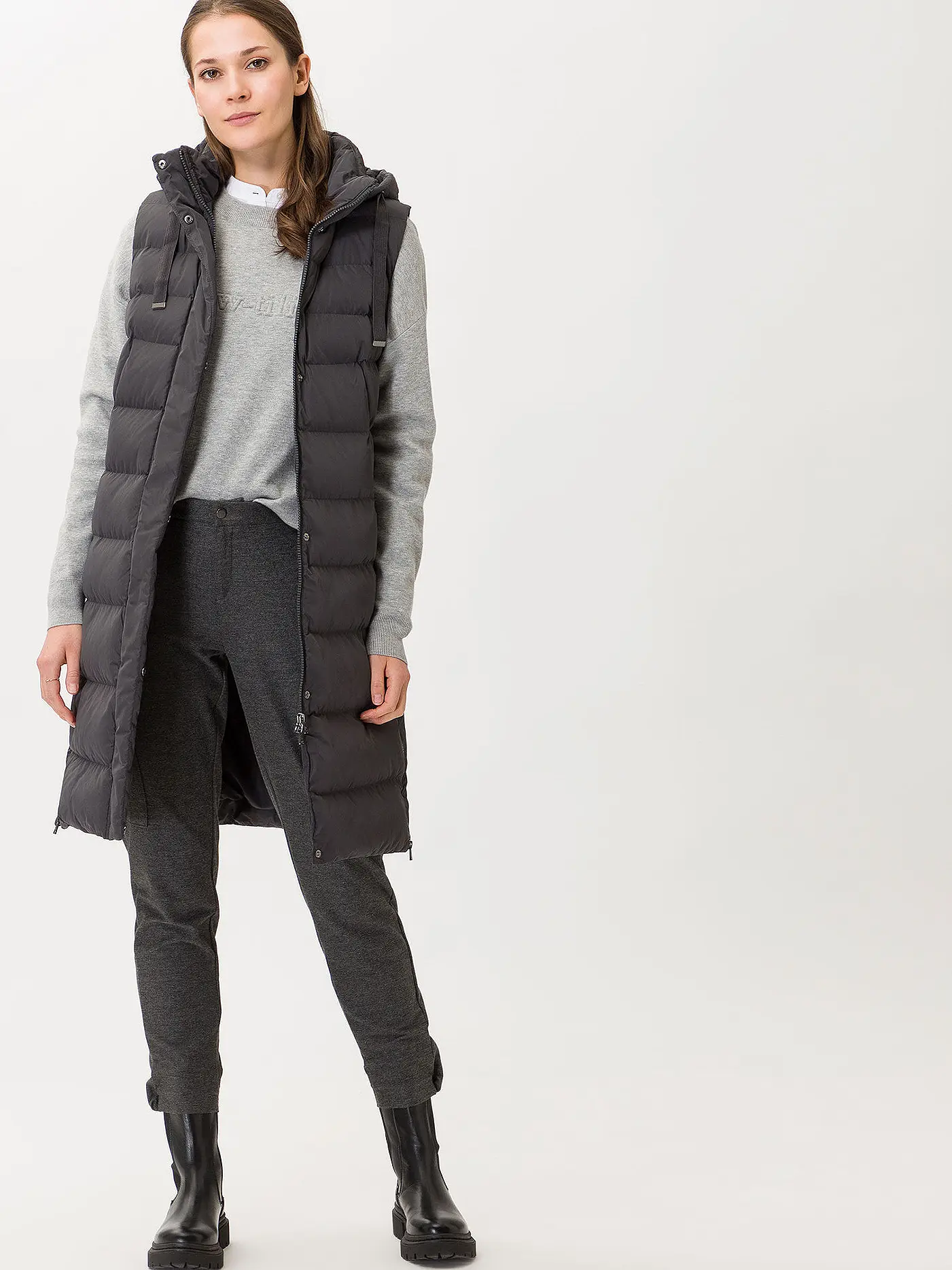 BRAX | Steppgilet HOUSTON | grau