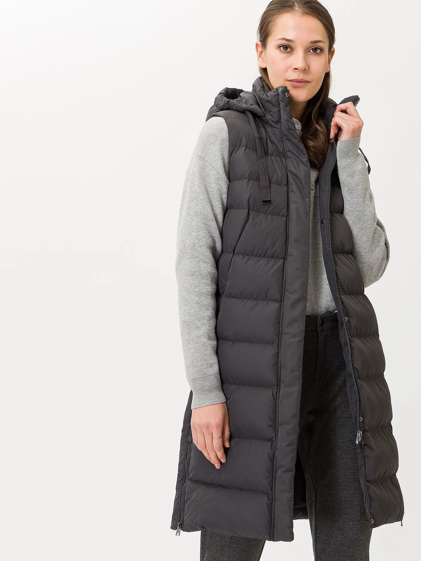 BRAX | Steppgilet HOUSTON | grau