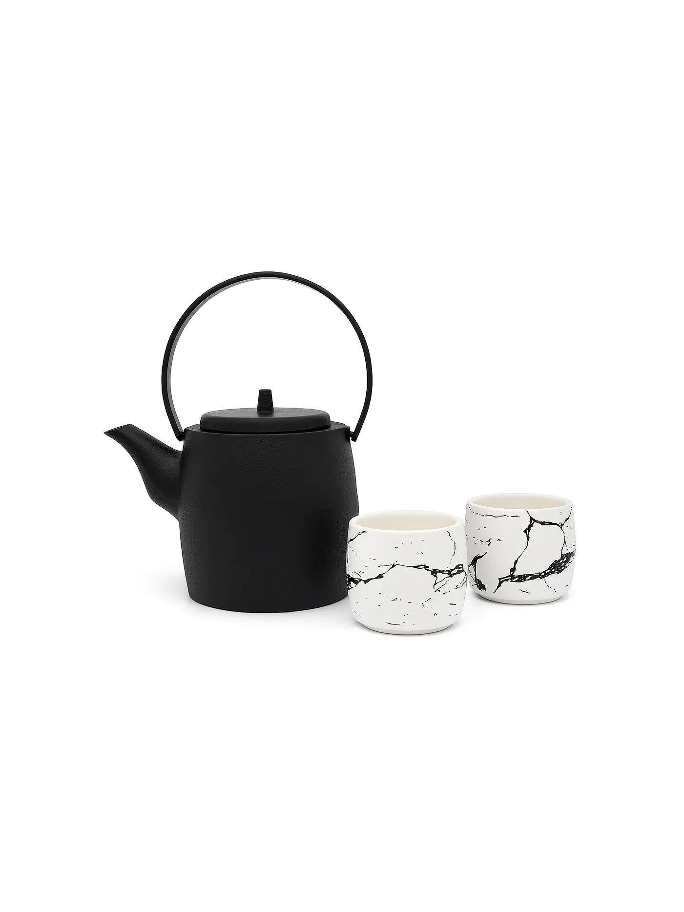 BREDEMEIJER | Tee Set Kobe 3tlg 1,2l Guss/Schwarz | schwarz