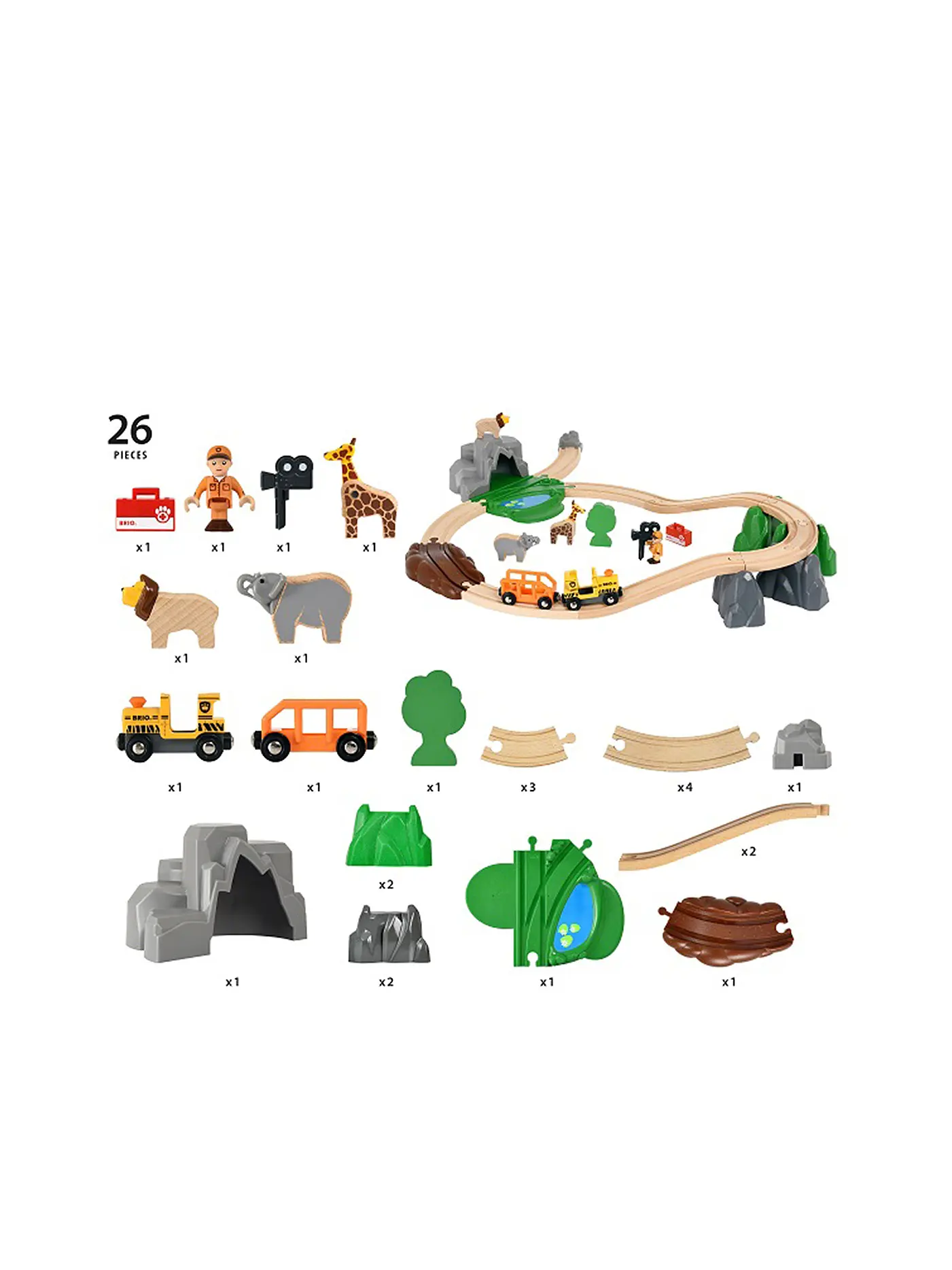 BRIO | Safari Bahn Set | grün