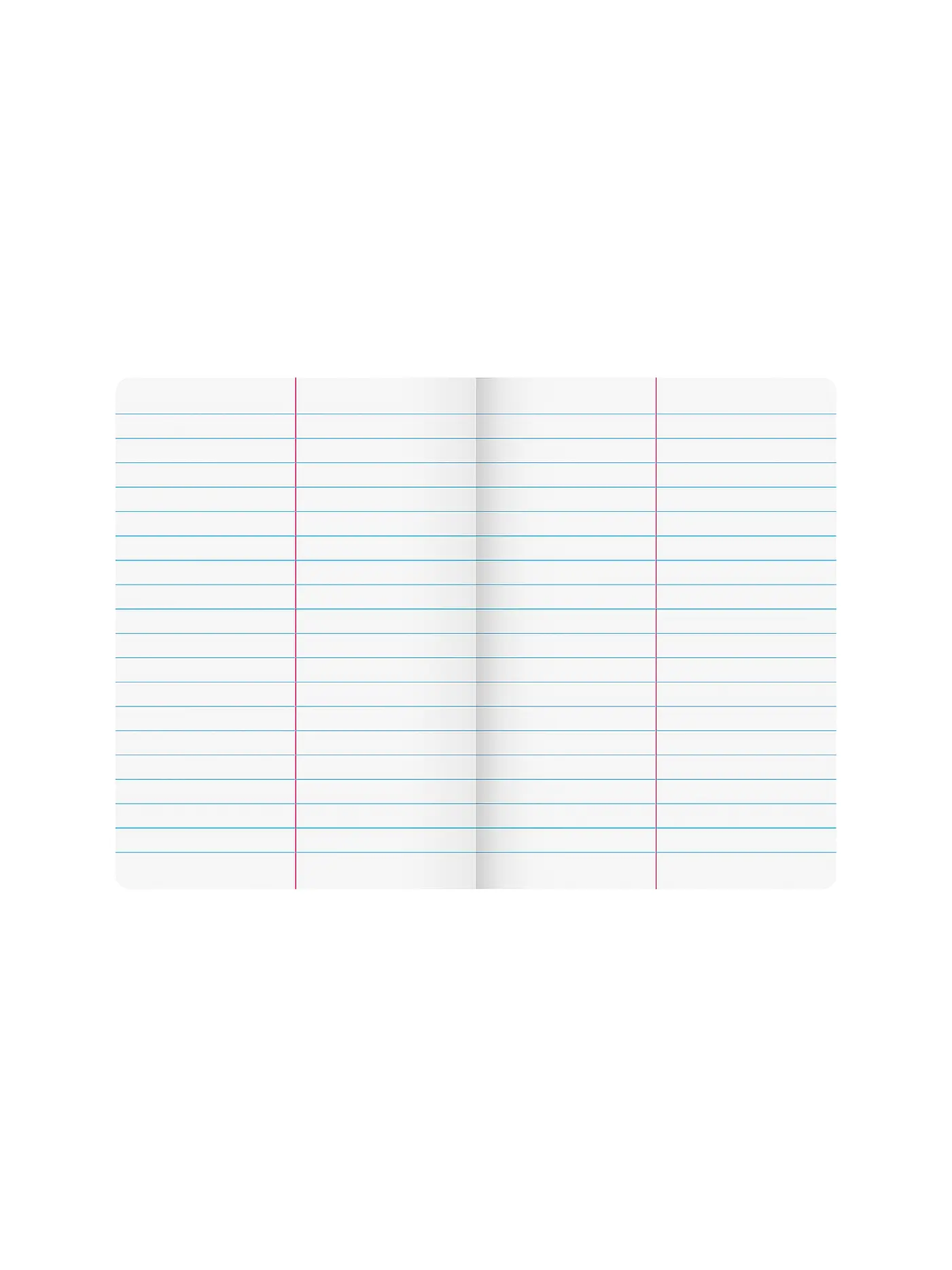 BRUNNEN VERLAG | Heft A5 Liniert 10 mm 20 Blatt mit Mittelstrich | keine Farbe