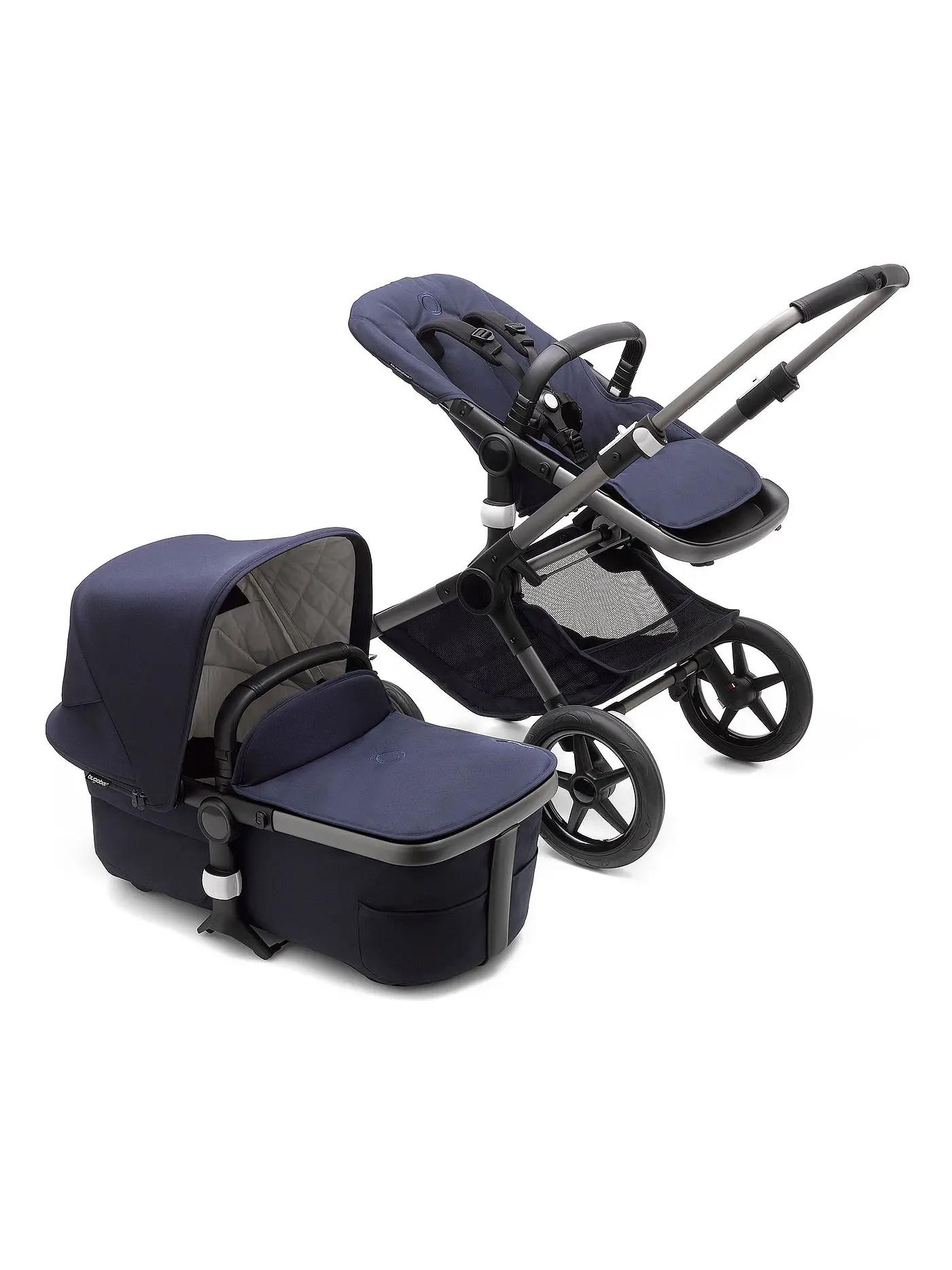 BUGABOO | Kombikinderwagen Fox3 Classic Komplett Set Graphit / Marine | blau