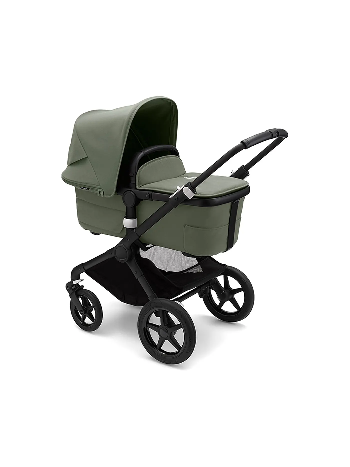 BUGABOO | Kombikinderwagen Fox3 Komplett Set Schwarz / Schwarz | grün
