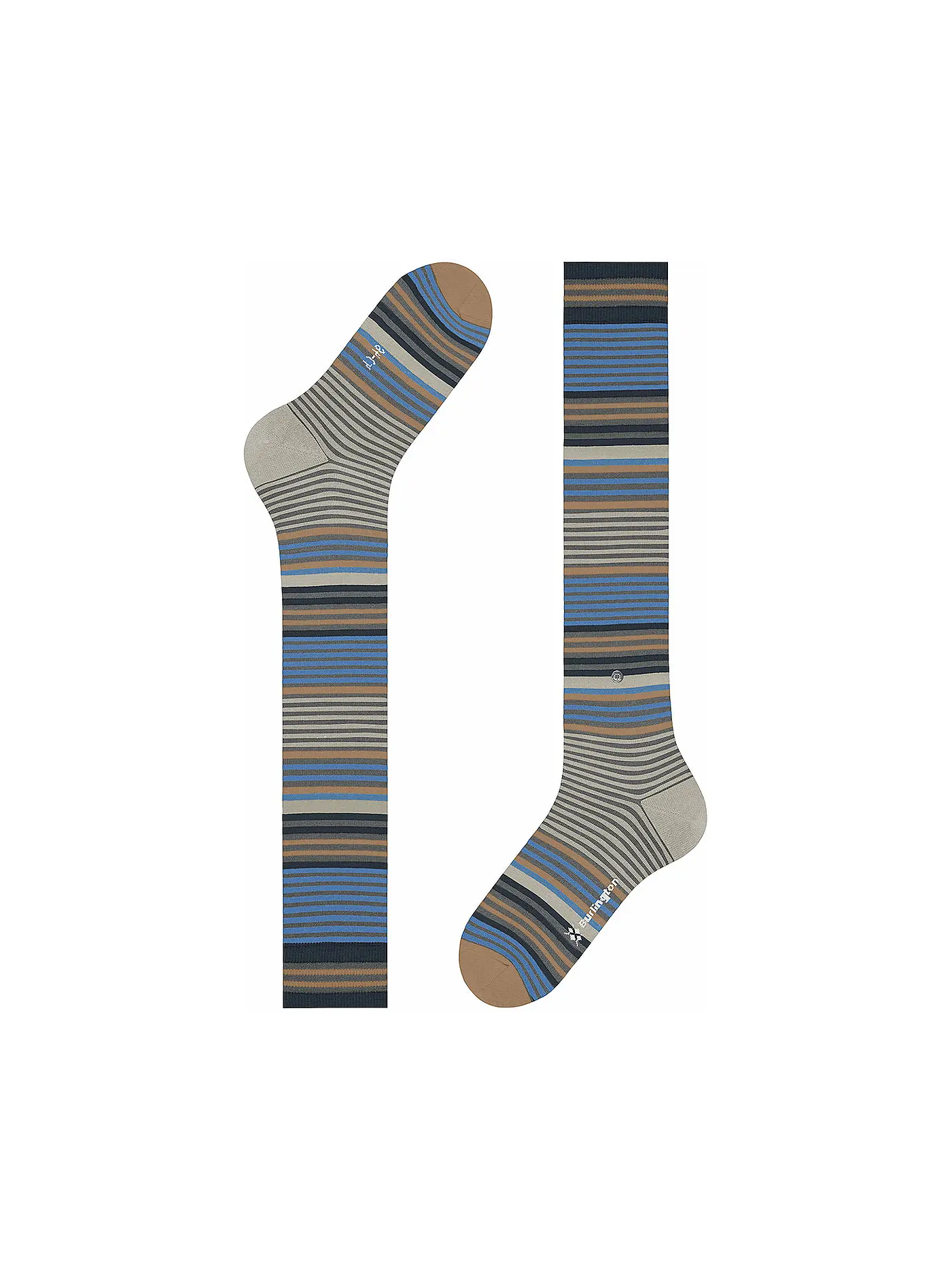 BURLINGTON | Herren Kniestrümpfe STRIPE 40-46 dark grey | bunt