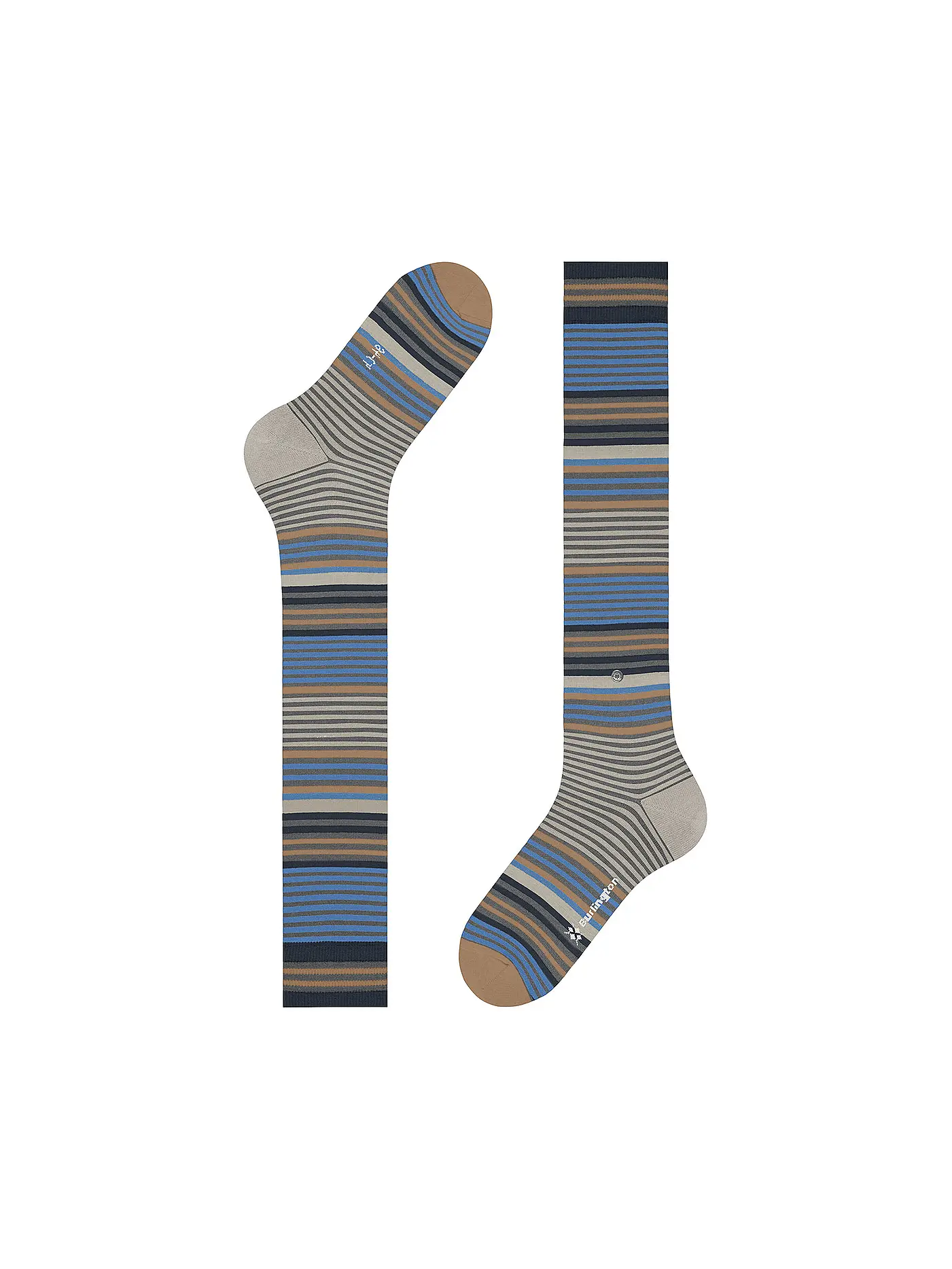 BURLINGTON | Herren Kniestrümpfe STRIPE 40-46 dark grey | bunt