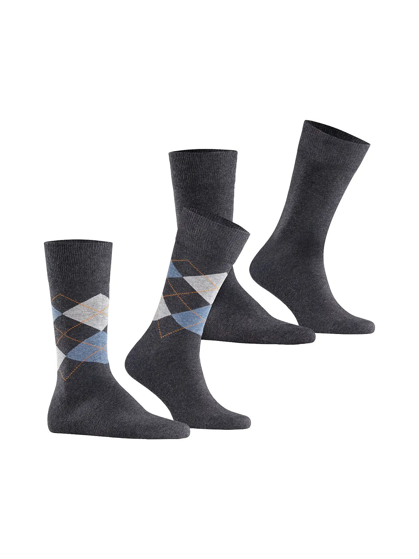 BURLINGTON | Herren Socken EVERYDAY 2-er Pkg. 40-46 anthracite mel. | grau