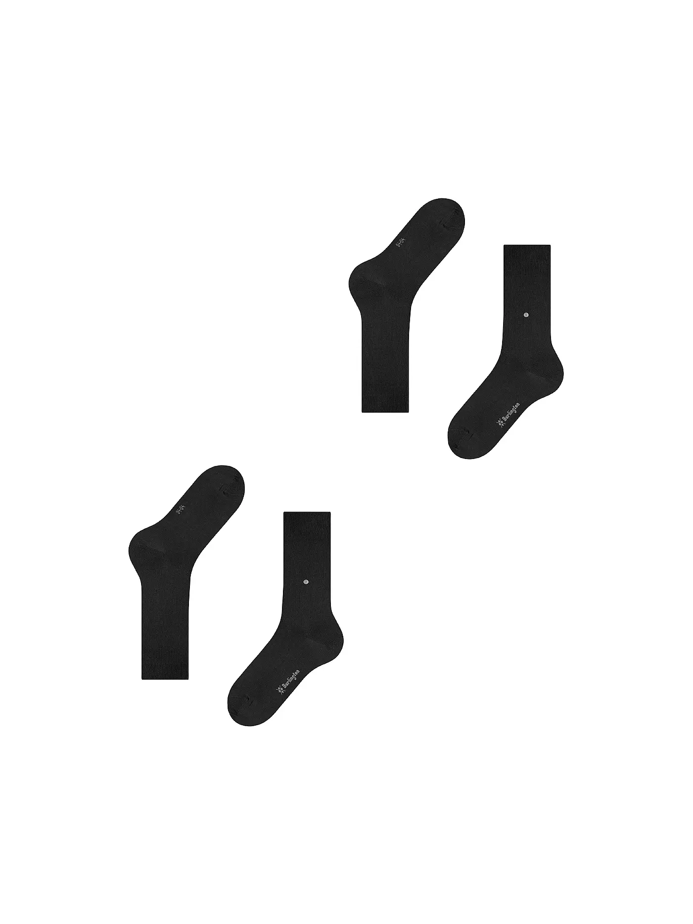 BURLINGTON | Herren Socken EVERYDAY 2-er Pkg. 40-46 black | schwarz