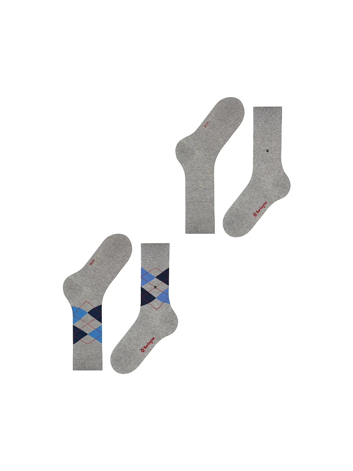 BURLINGTON | Herren Socken EVERYDAY 2-er Pkg. 40-46 light grey | grau