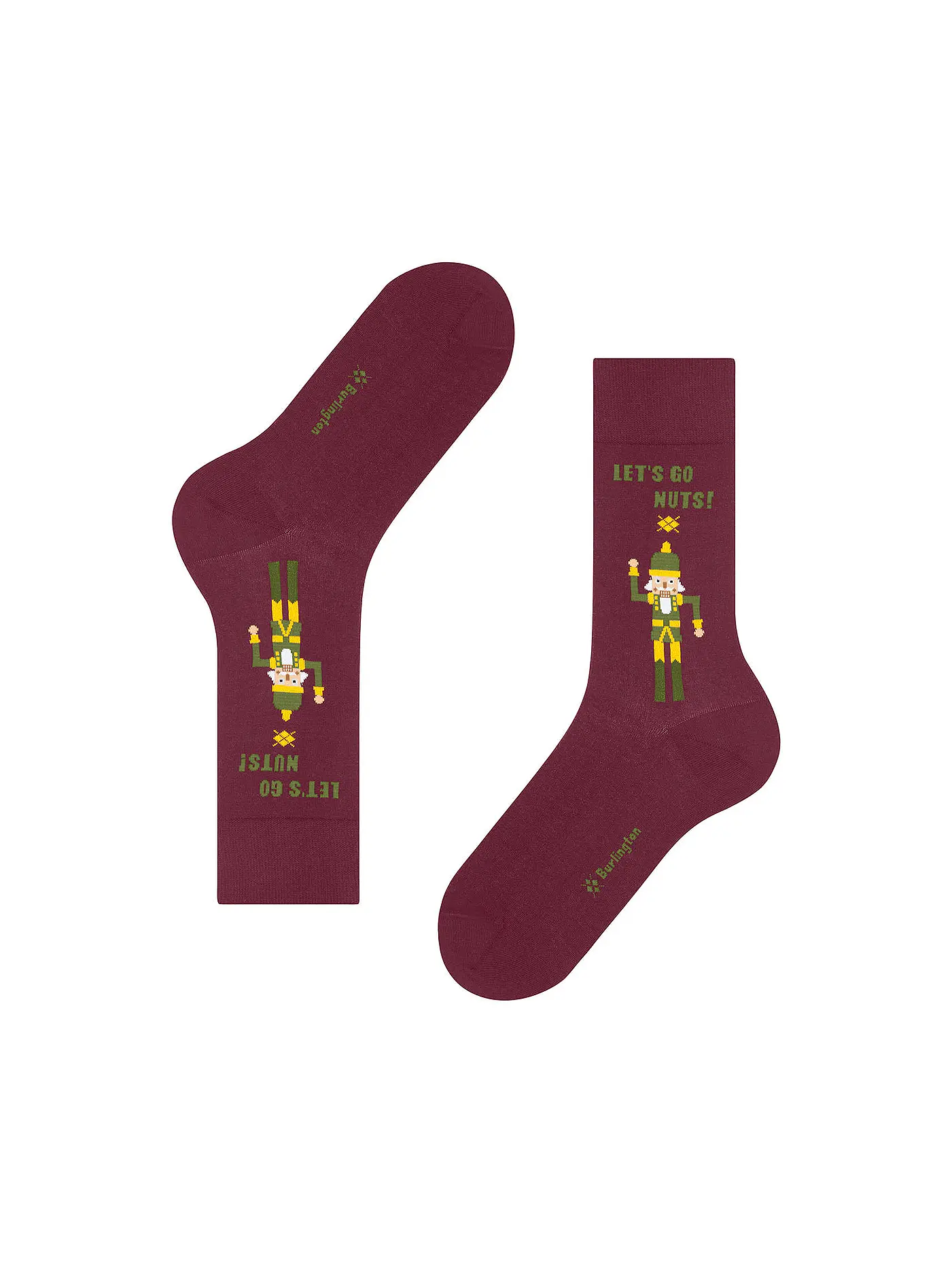 BURLINGTON | Herren Socken NUTTY NUTRACKER 40-46 burgundy | dunkelrot