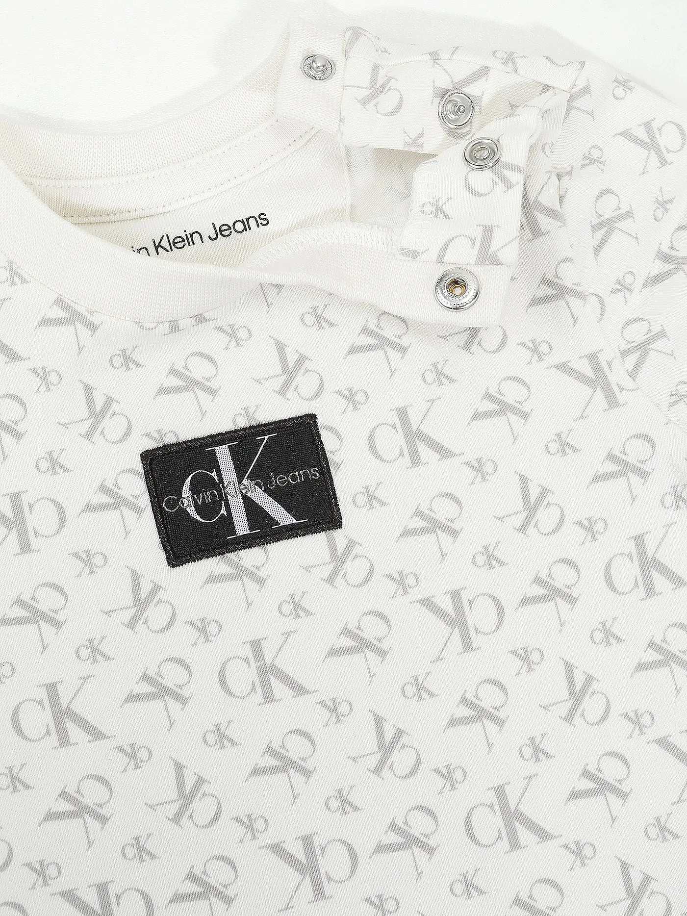 CALVIN KLEIN JEANS | Baby Set 3-teilig Sweatjacke, T-Shirt und Hose | creme