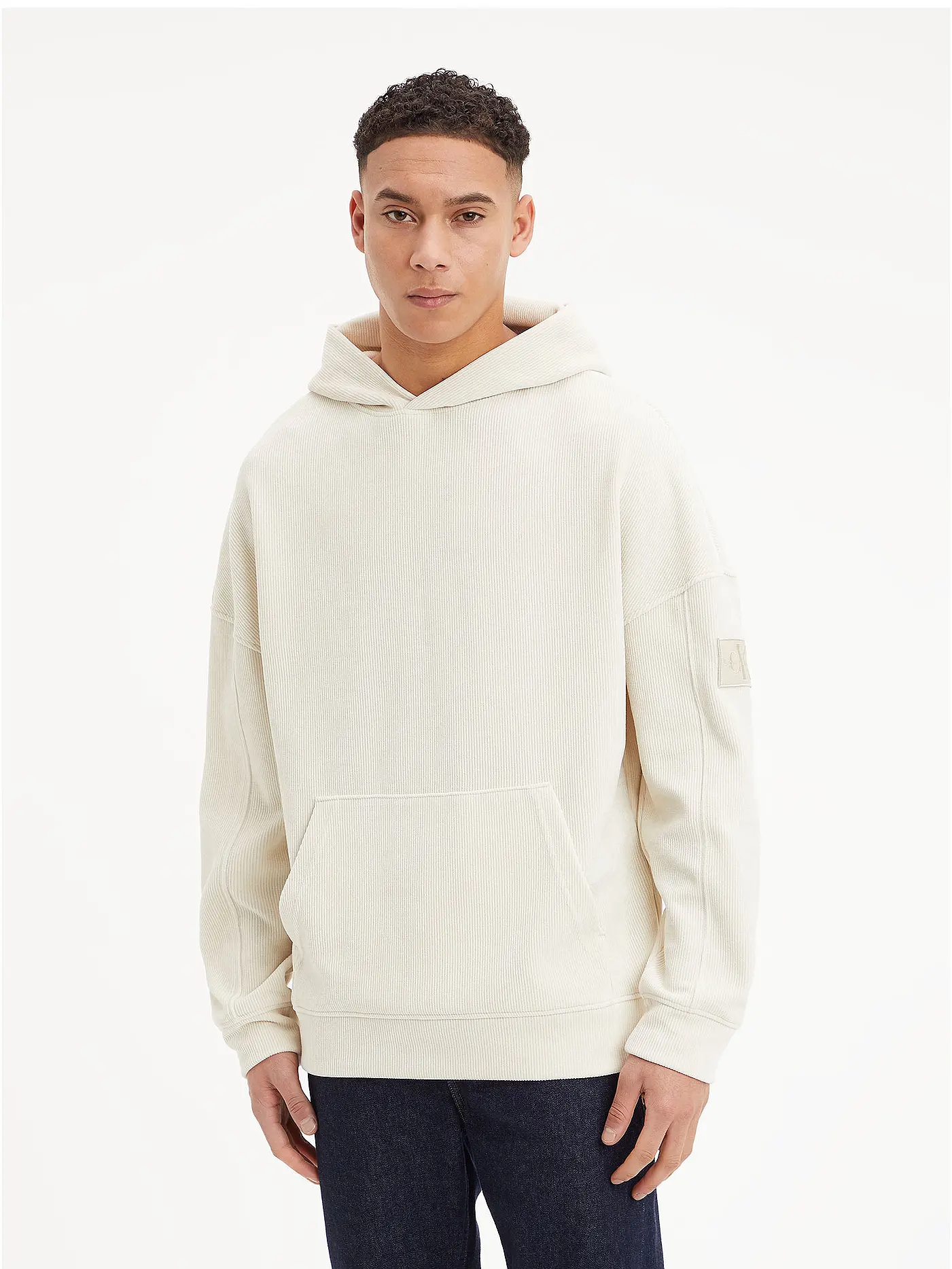 CALVIN KLEIN JEANS | Cordsweater - Hoodie | beige