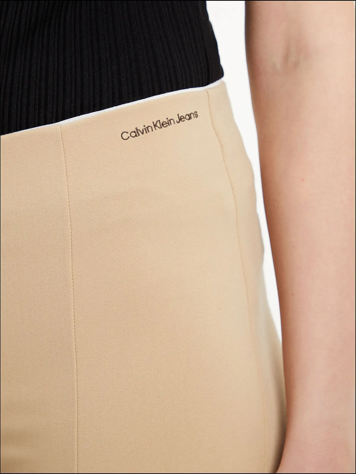CALVIN KLEIN JEANS | Highwaist Hose Slim Fit | beige
